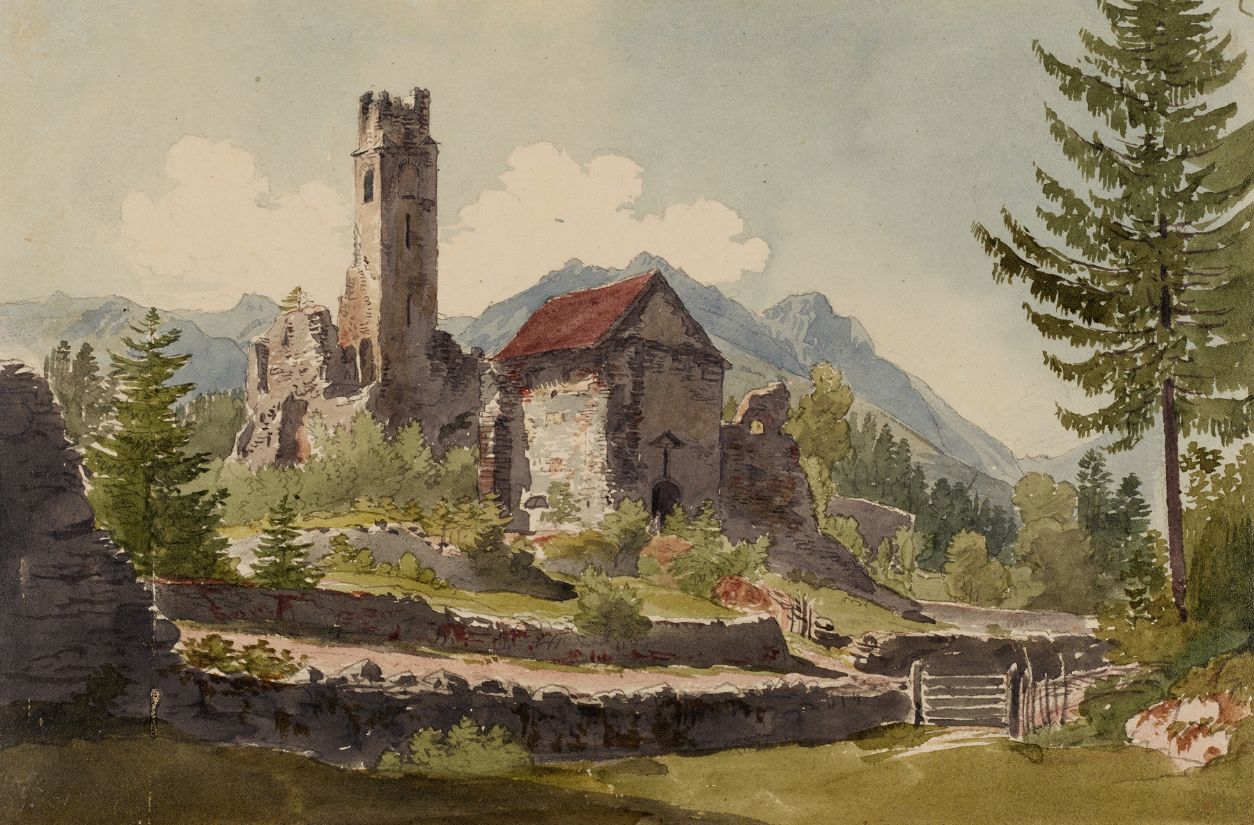 Ruins of a monastery by Johann Jakob Meyer