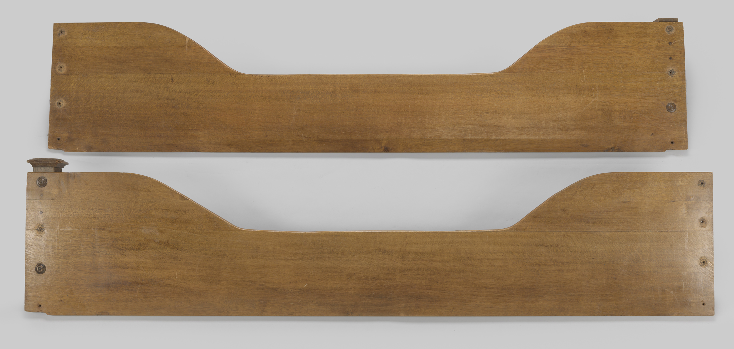 Canopy bed detail in wood by Unknown Artist