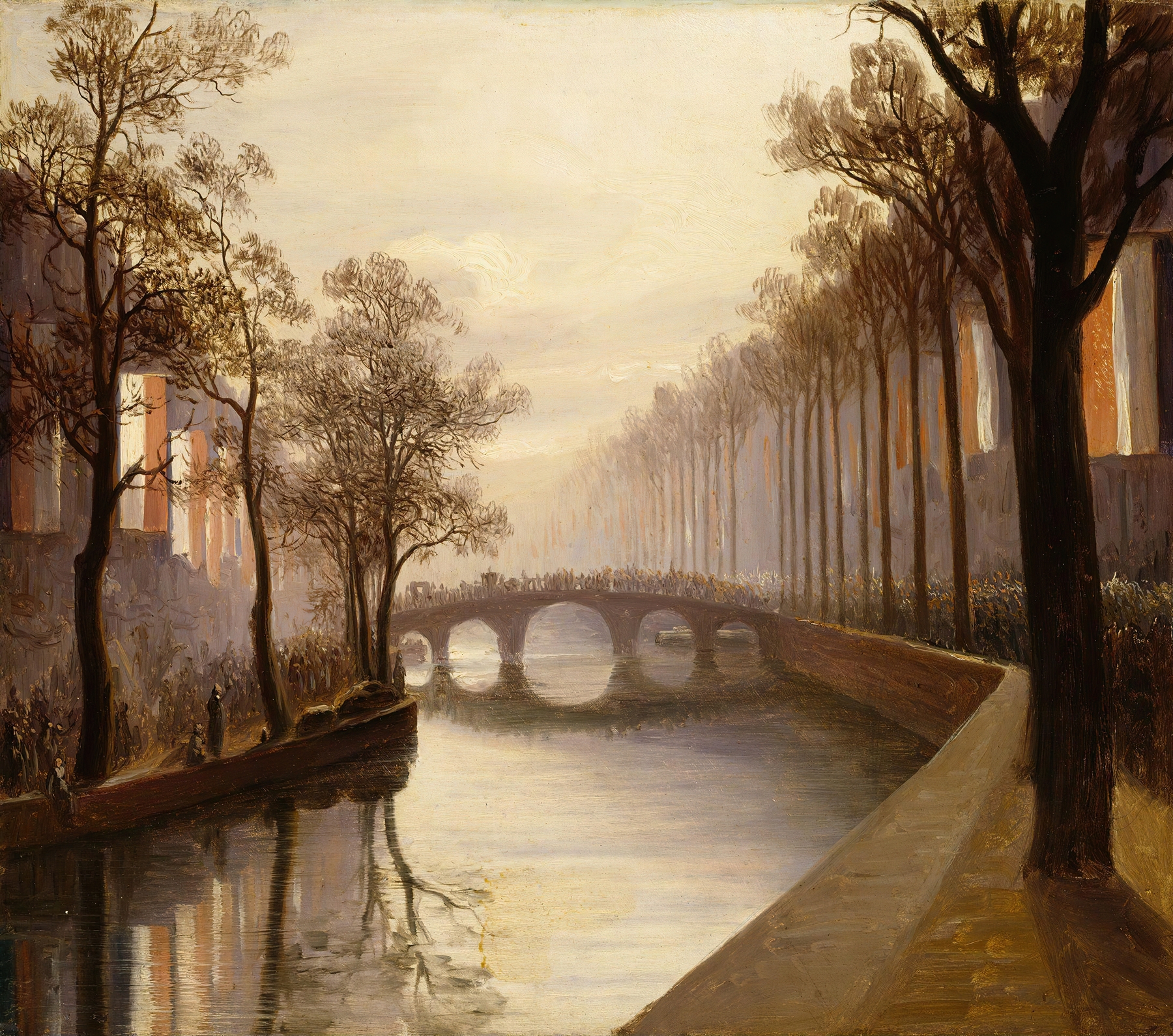 King Vilhelm II’s ceremonial procession in Amsterdam, oil painting by Thomas Fearnley