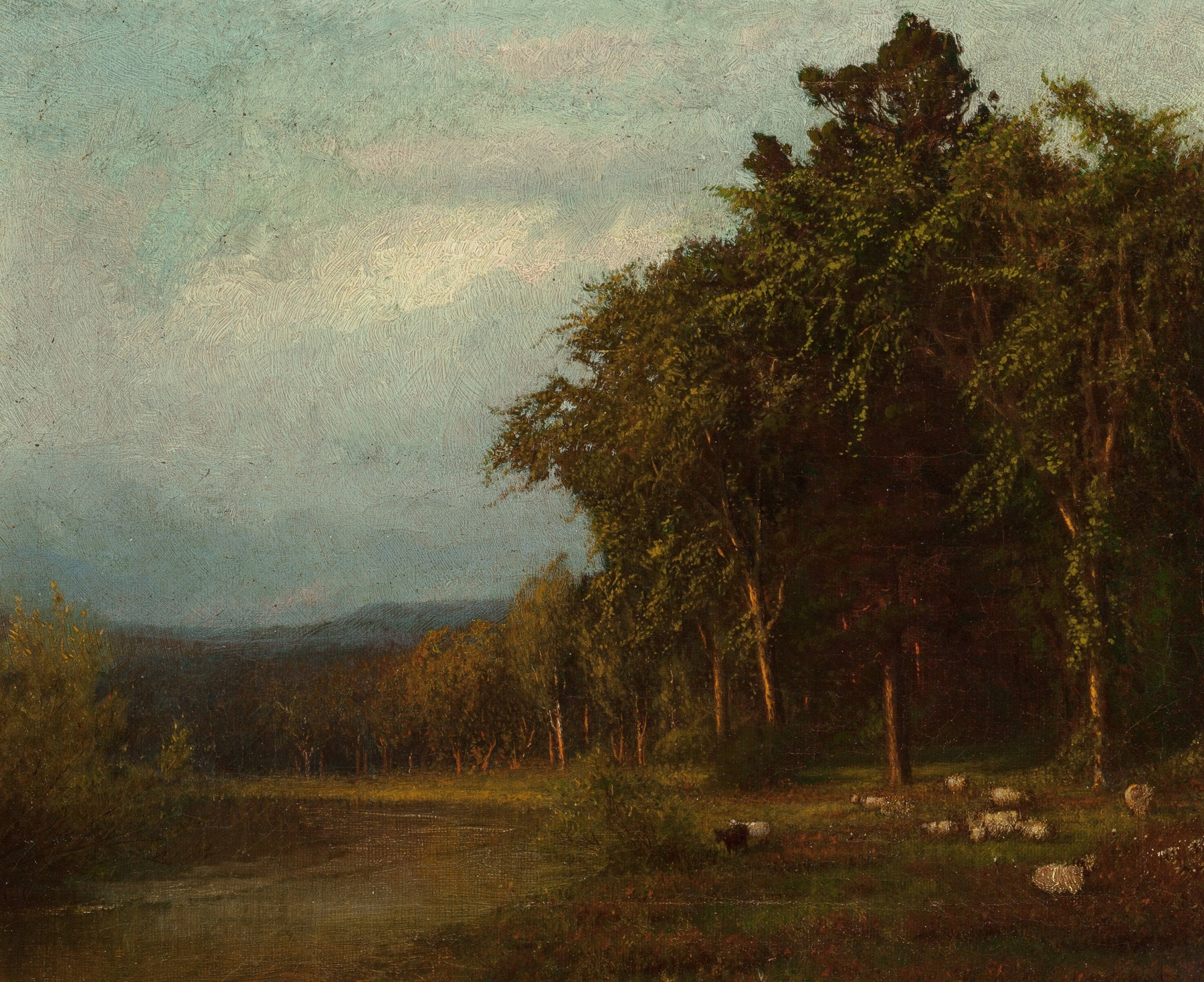 Cattle Grazing, Late Afternoon, by Alexander Helwig Wyant, public domain