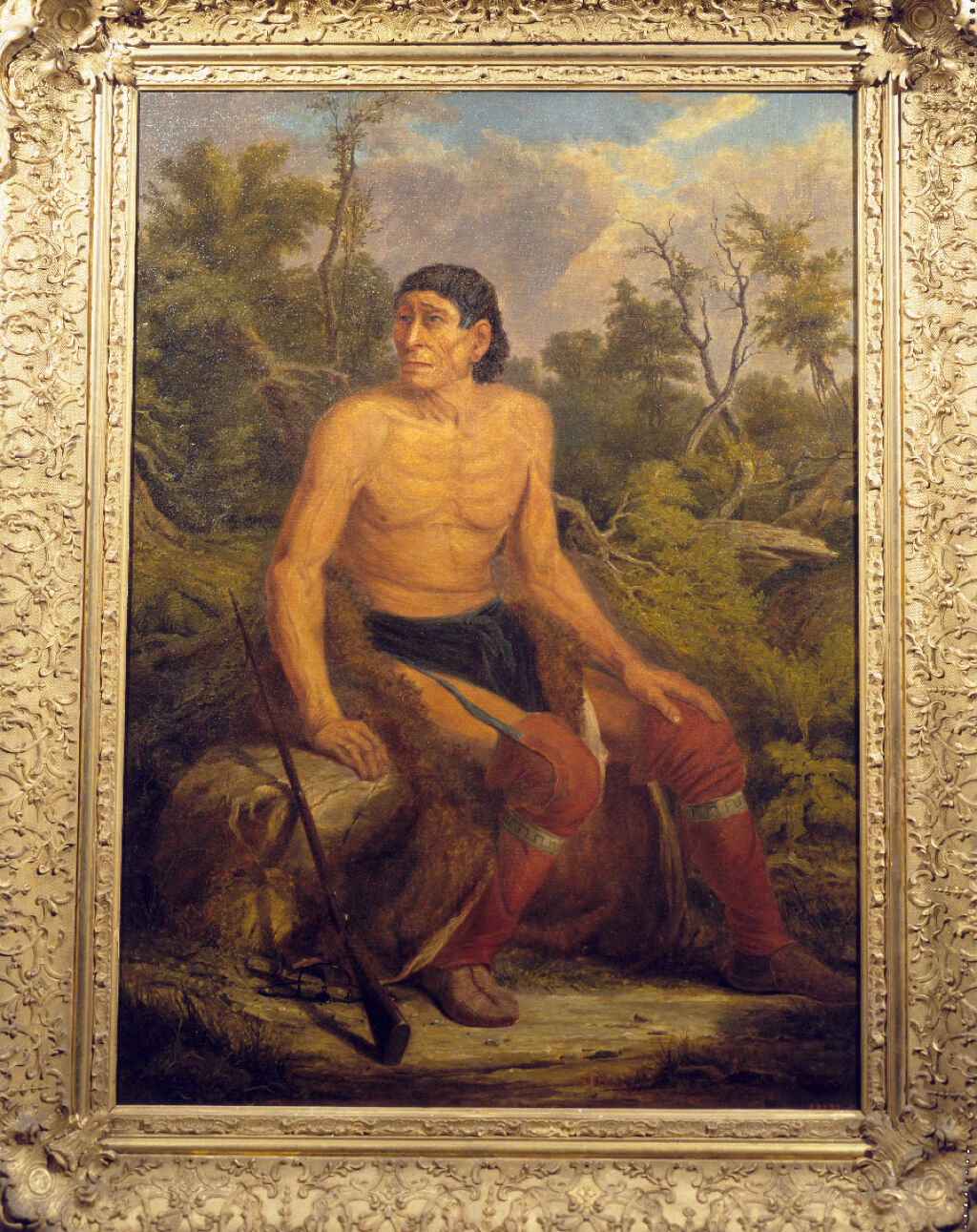Historical scene depicting native american life, oil on canvas by Seth Eastman