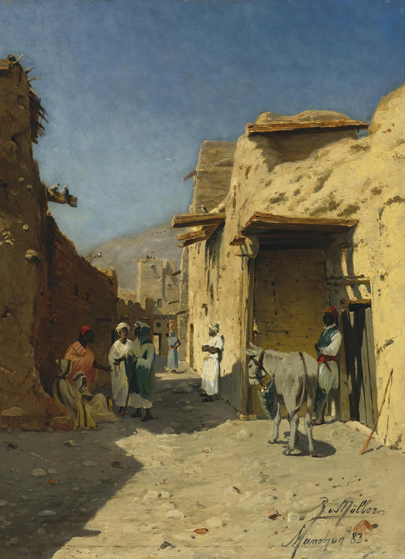An Arab Street, by Rudolph Gustav Müller, public domain