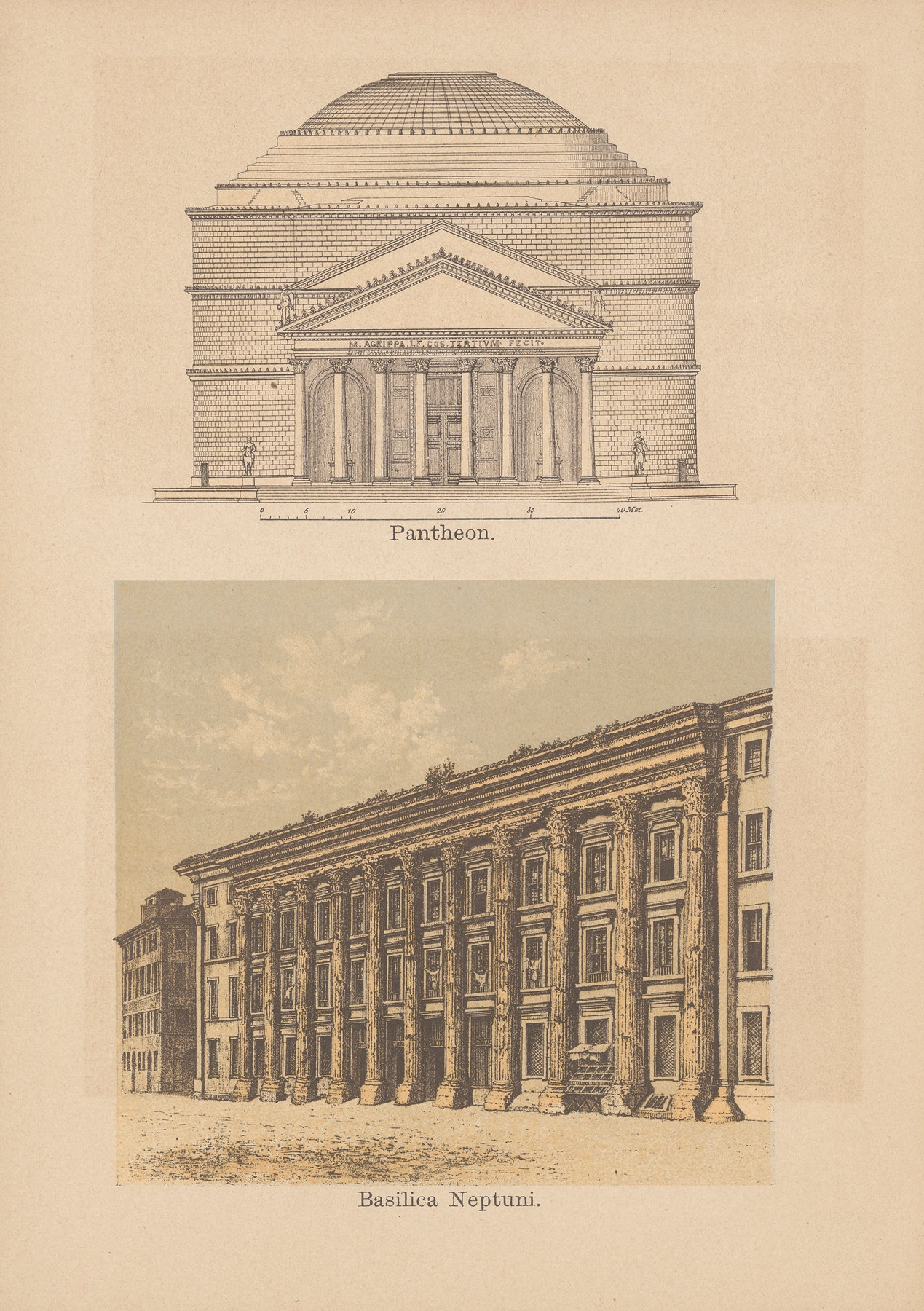 Neoclassicism architecture by Christoph Ziegler, Pantheon, Basilica Neptuni