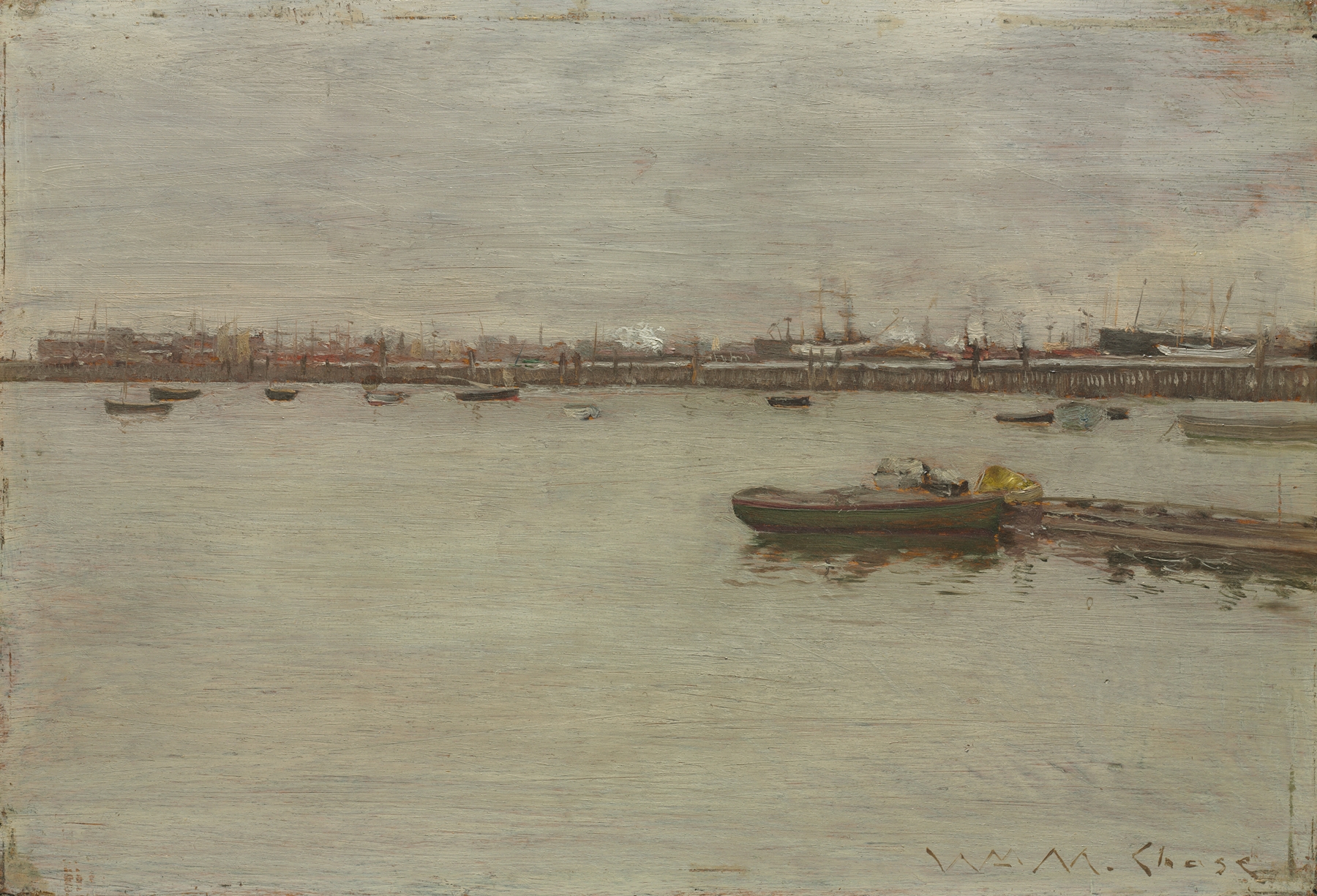 Gray Day on the Bay, by William Merritt Chase, public domain