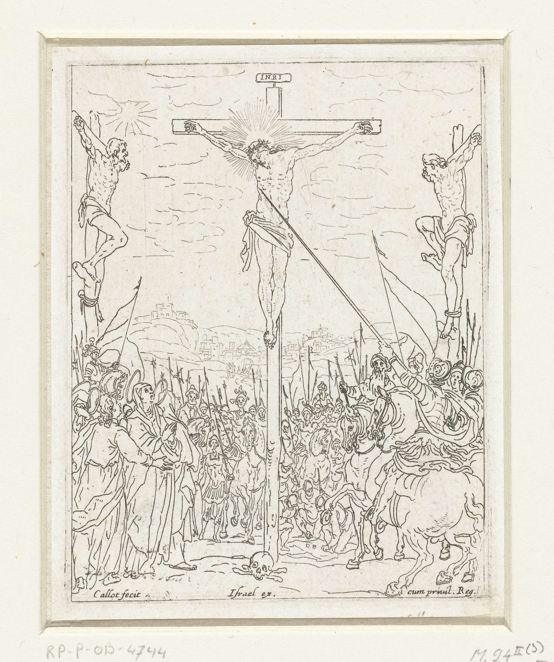 Kruisiging, by Jacques Callot, public domain