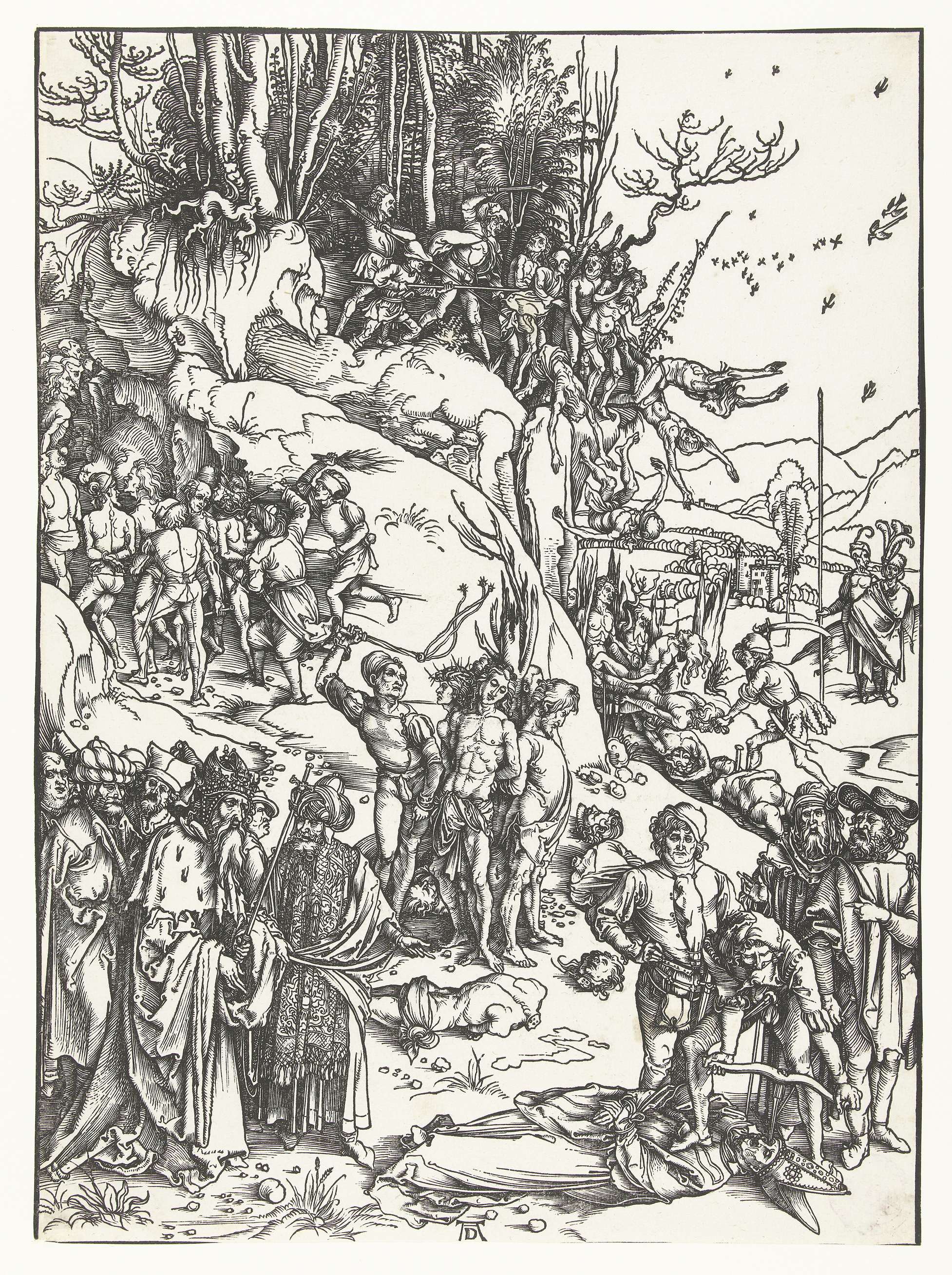 Het martelaarschap van de Tienduizend, by Albrecht Dürer, public domain