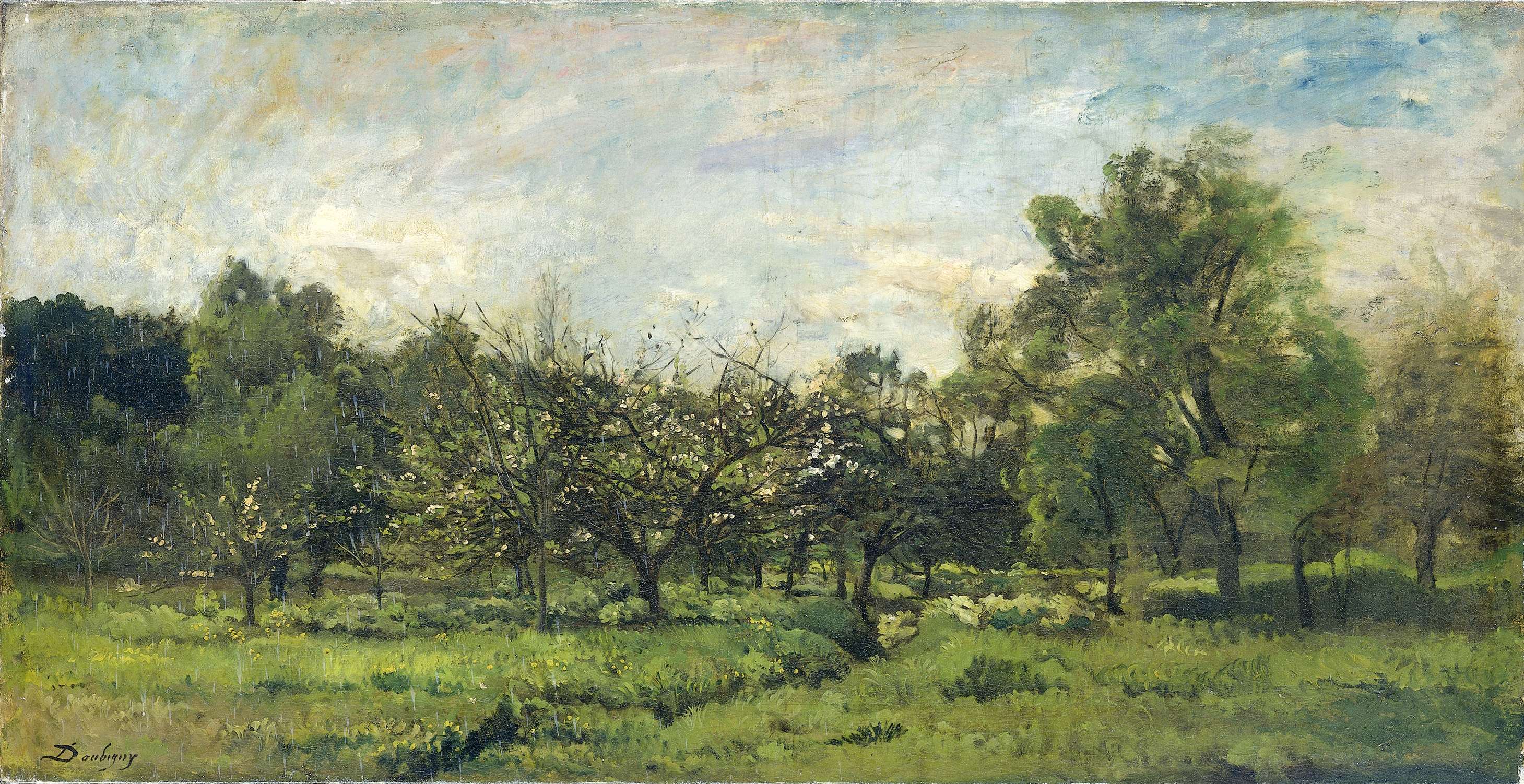 Orchard, by Charles-François Daubigny, public domain