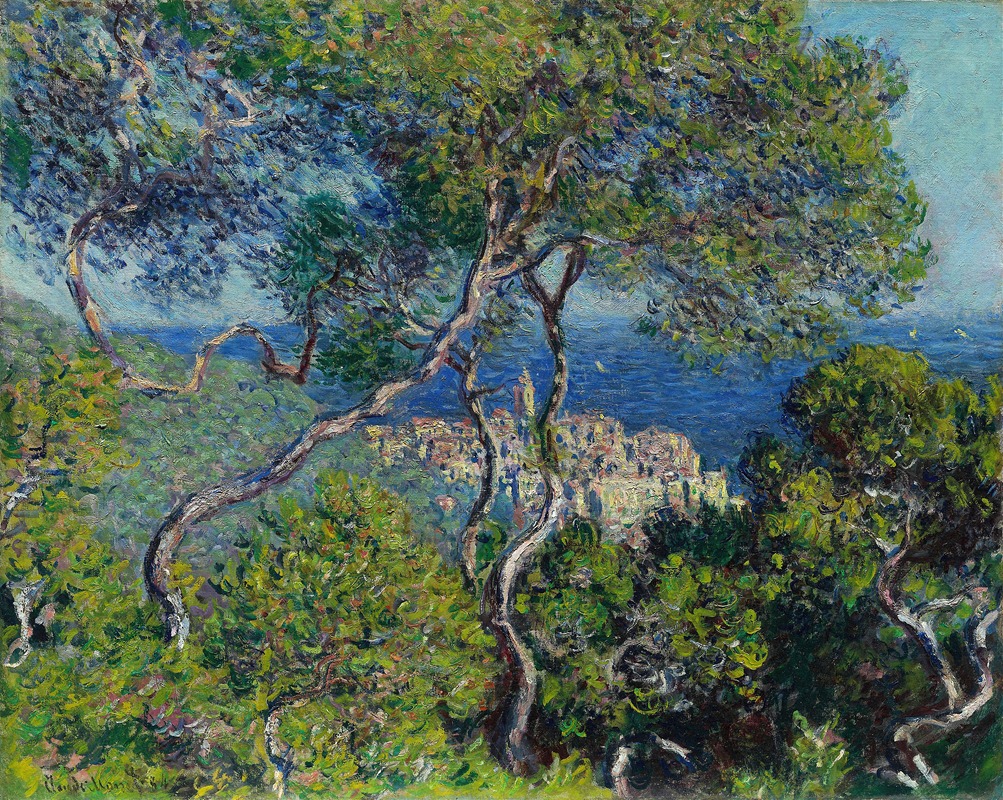 Claude Monet's 'Bordighera' captures the vibrant colors of a coastal landscape.