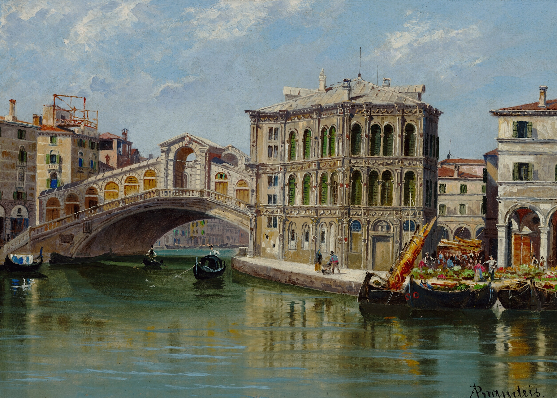Impressionist oil painting of St Mark’s Basilica in Venice by Antonietta Brandeis
