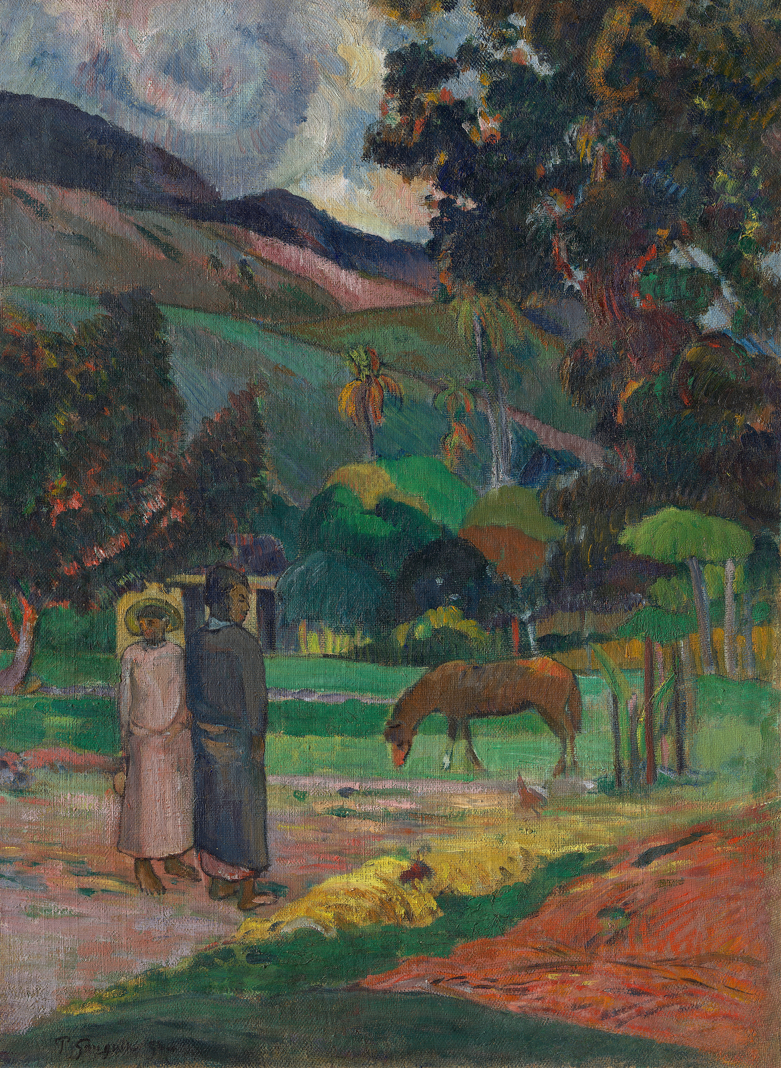 Tahitian Landscape, by Paul Gauguin, public domain