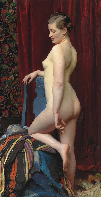 A portrait of a young woman by George Spencer Watson.