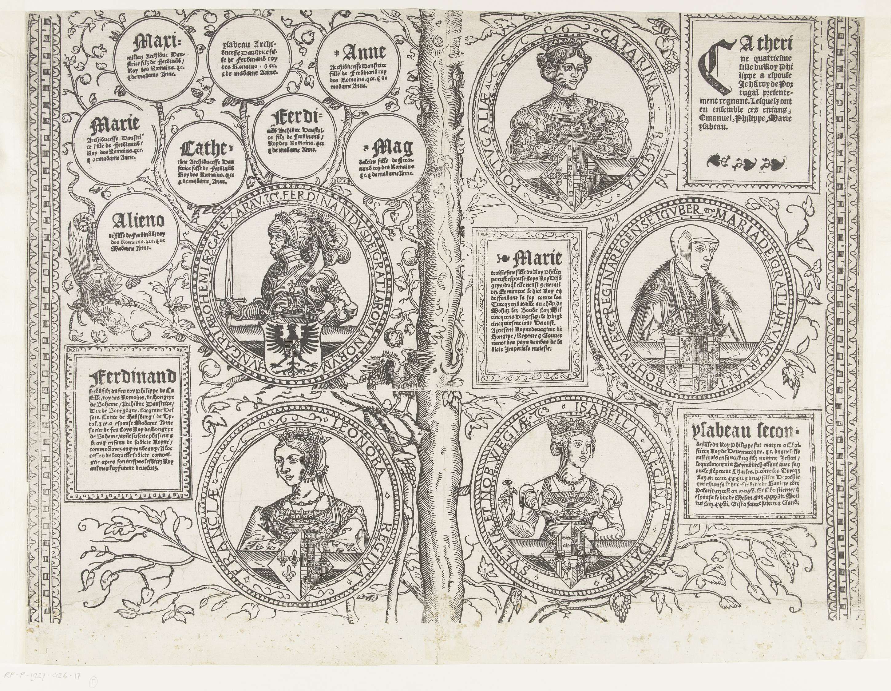 Historical family tree on paper by Robert Péril