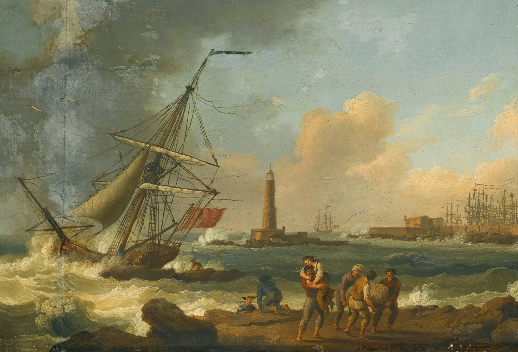 The Port Of Livorno, by Jacob Philipp Hackert, public domain