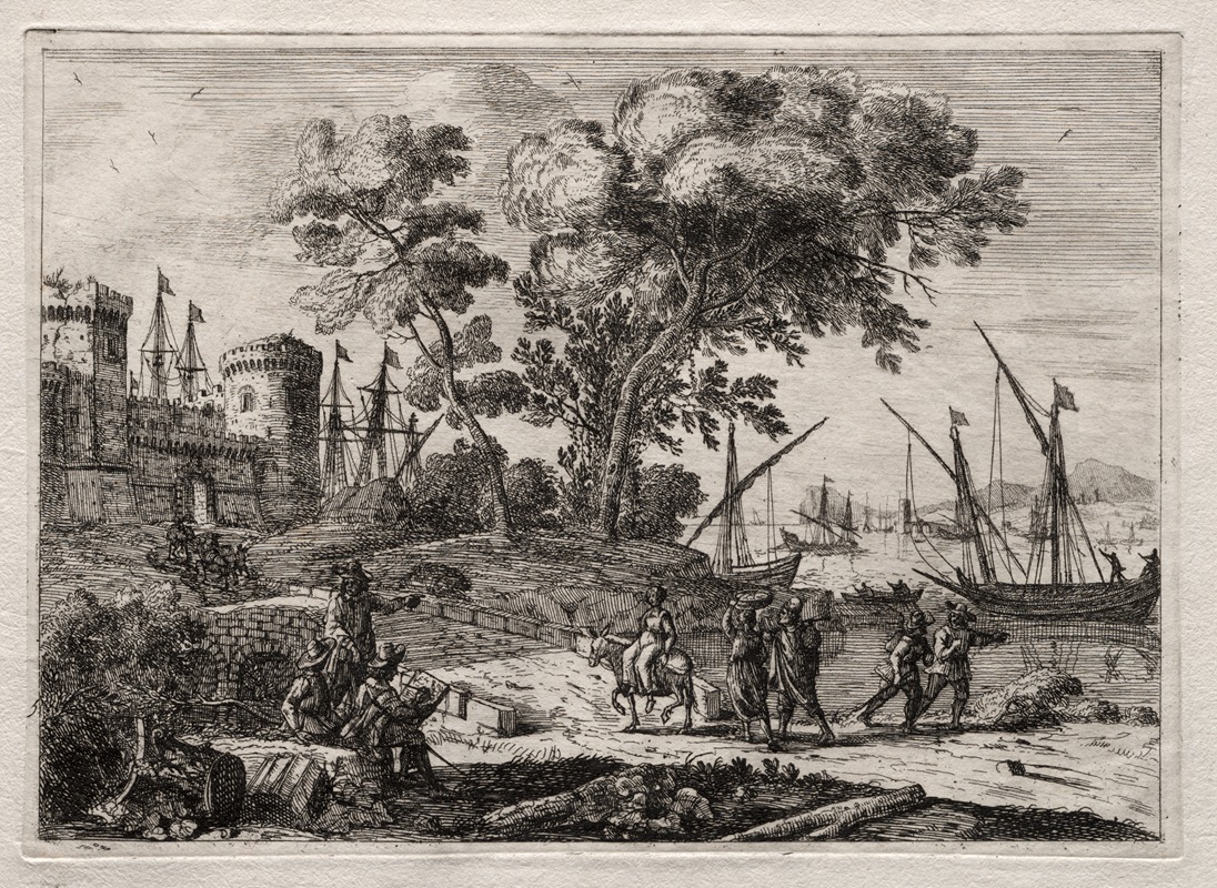 The Draughtsman by Claude Lorrain showcases a serene landscape with a figure drawing.