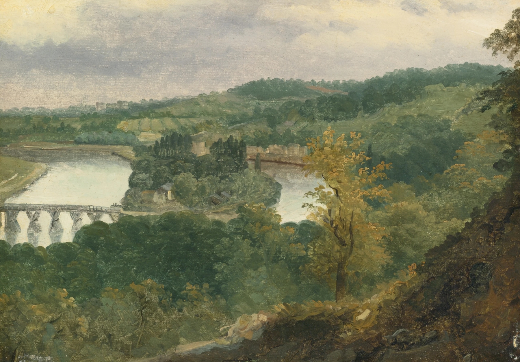 Vue de Billancourt et Bas Meudon, by Théodore Rousseau, public domain