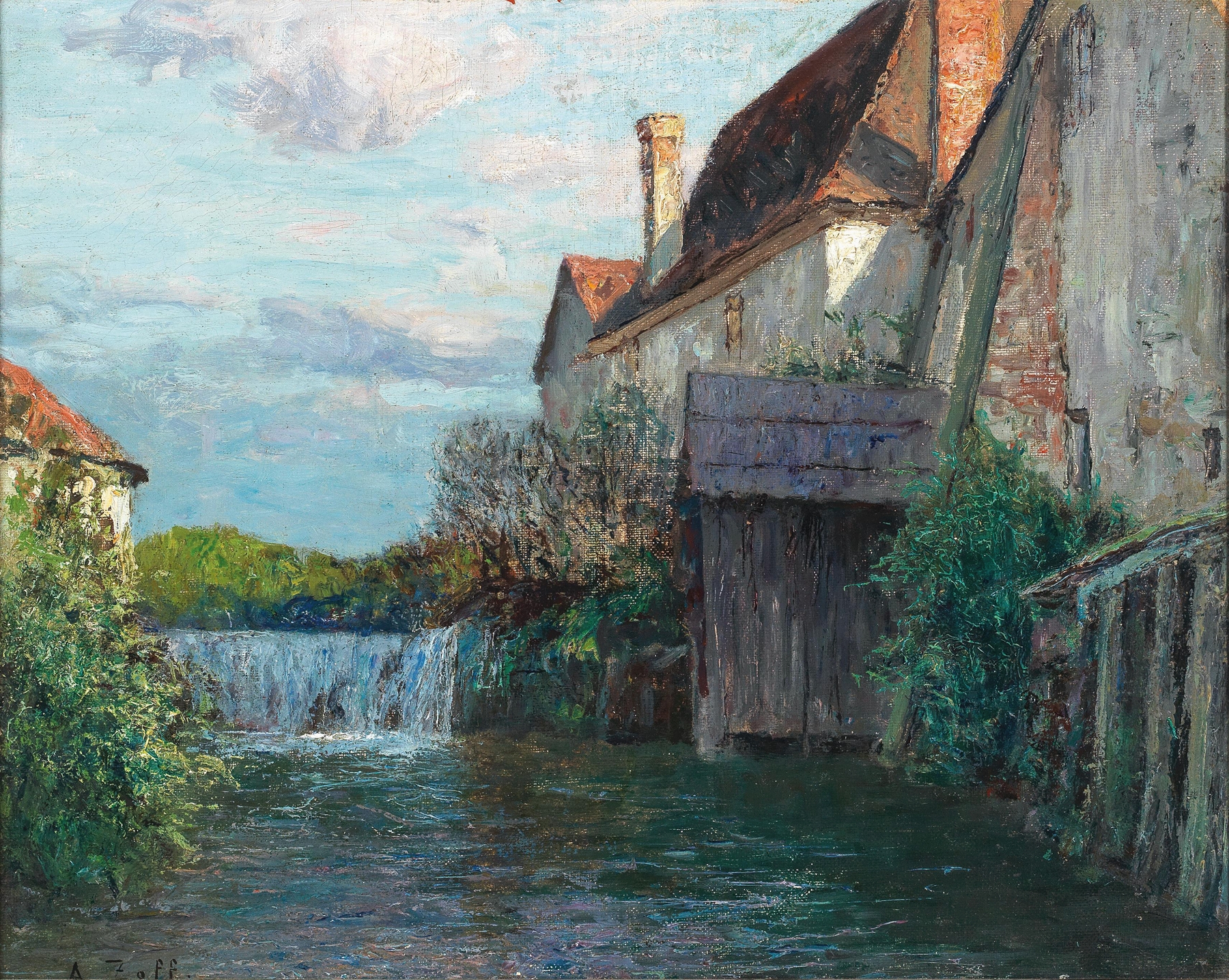 Motiv aus einem steirischen Eisenwerk, by Alfred Zoff, public domain