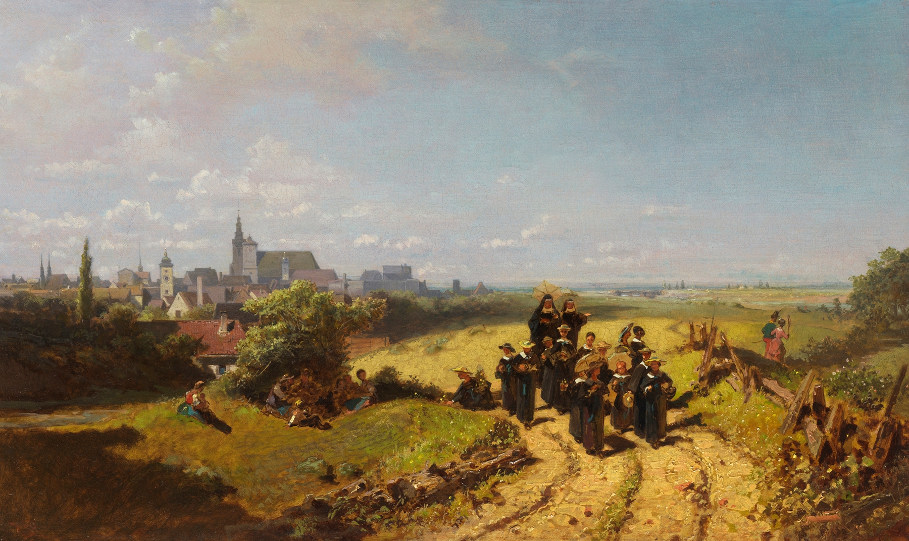 Institutsspaziergang, by Carl Spitzweg, public domain