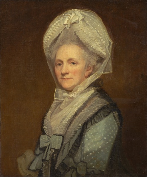 A portrait of Mrs. Thomas Phipps by George Romney.