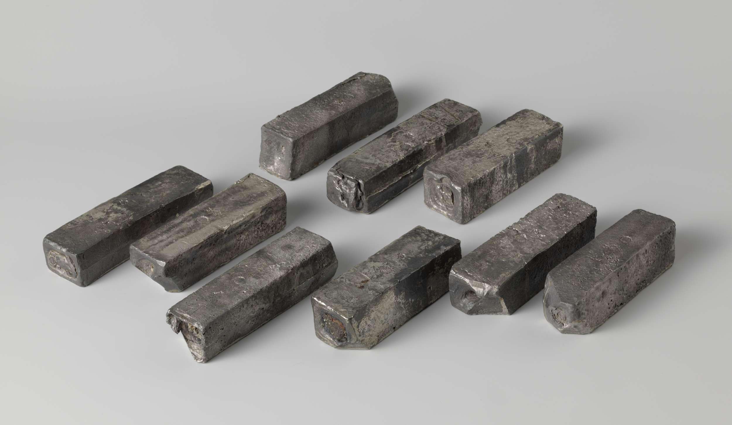 Silver bars from the shipwreck of the Slot ter Hooghe, unknown medium, Unknown Artist