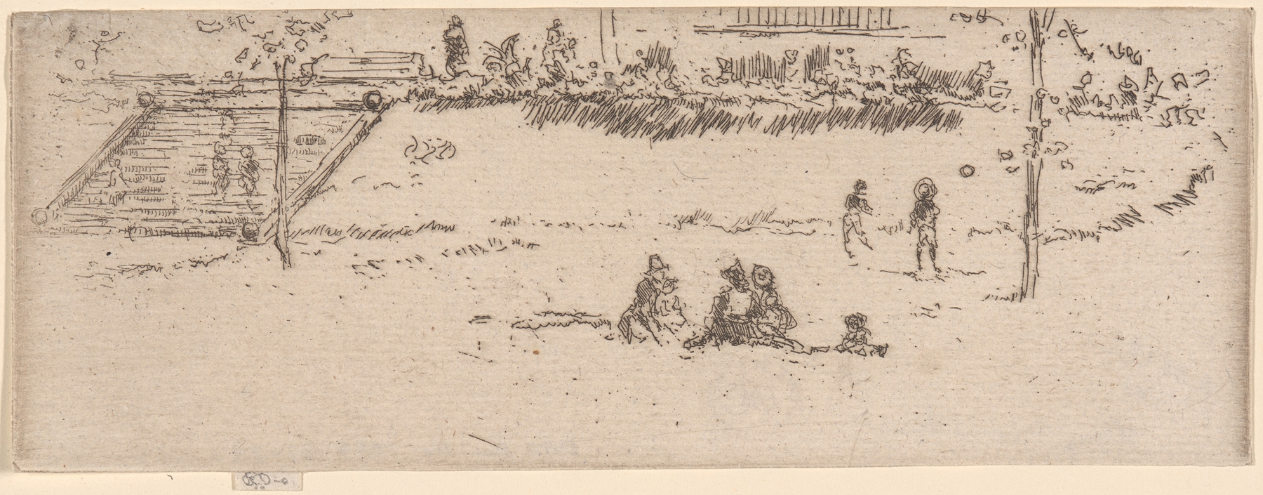 Steps, Gray's Inn by James Abbott McNeill Whistler, oil painting depicting shallow steps and soft grays.