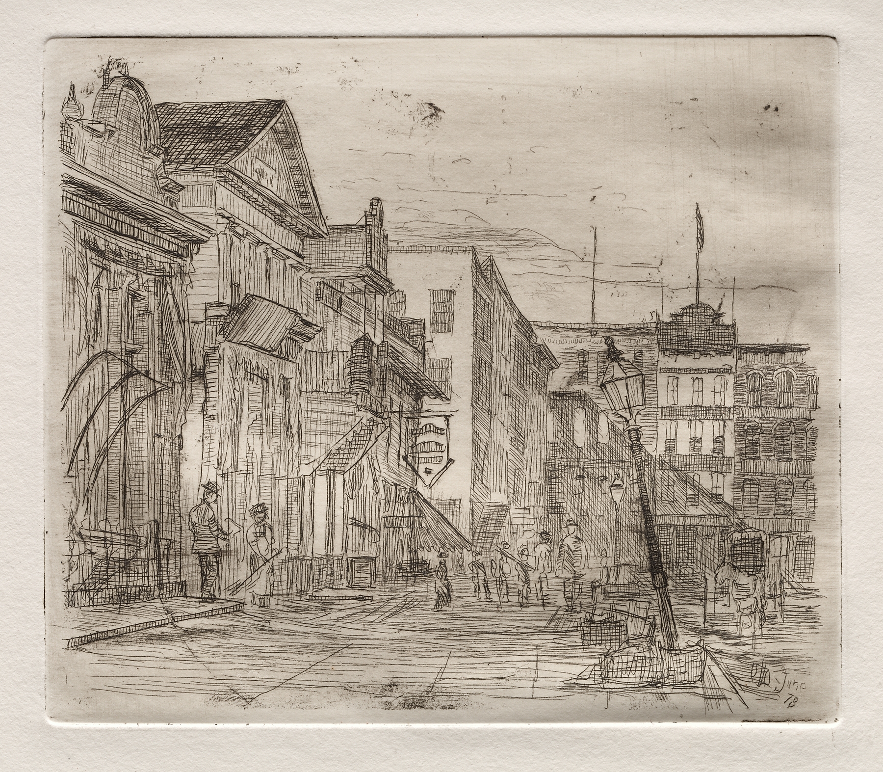 Southwest Corner, Public Square, Cleveland by Otto Henry Bacher, oil on canvas