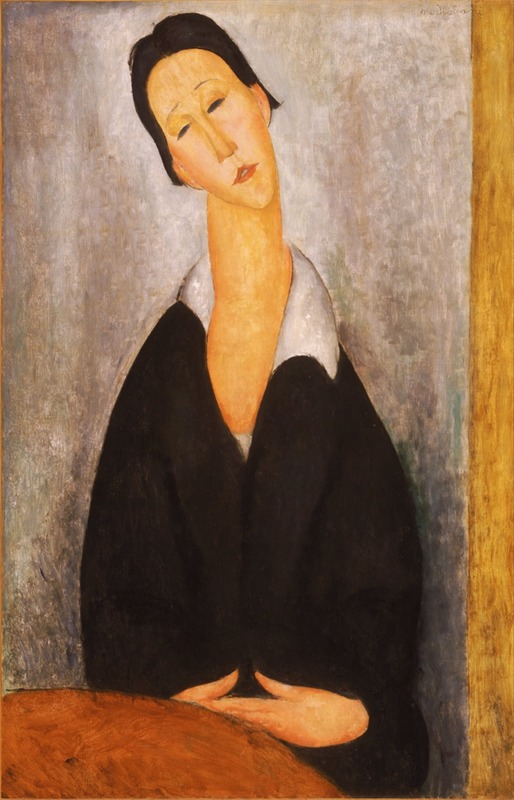 Amedeo Modigliani's 'Portrait Of A Polish Woman' showcases his signature elongated forms.