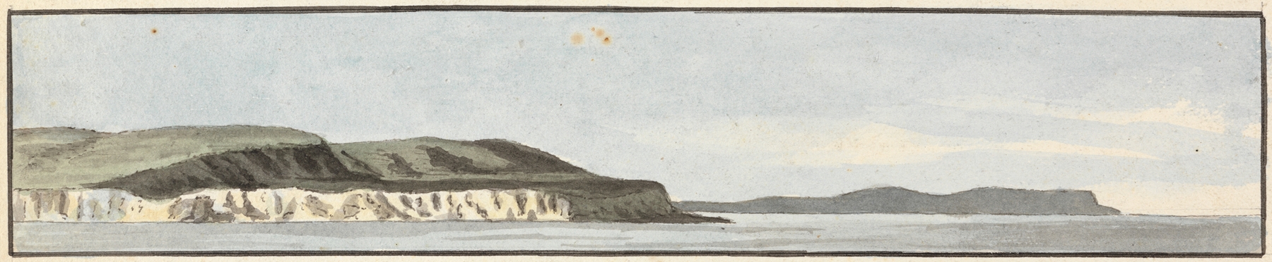 Marine scene depicting sea and sky by John Thomas Serres, medium unknown.