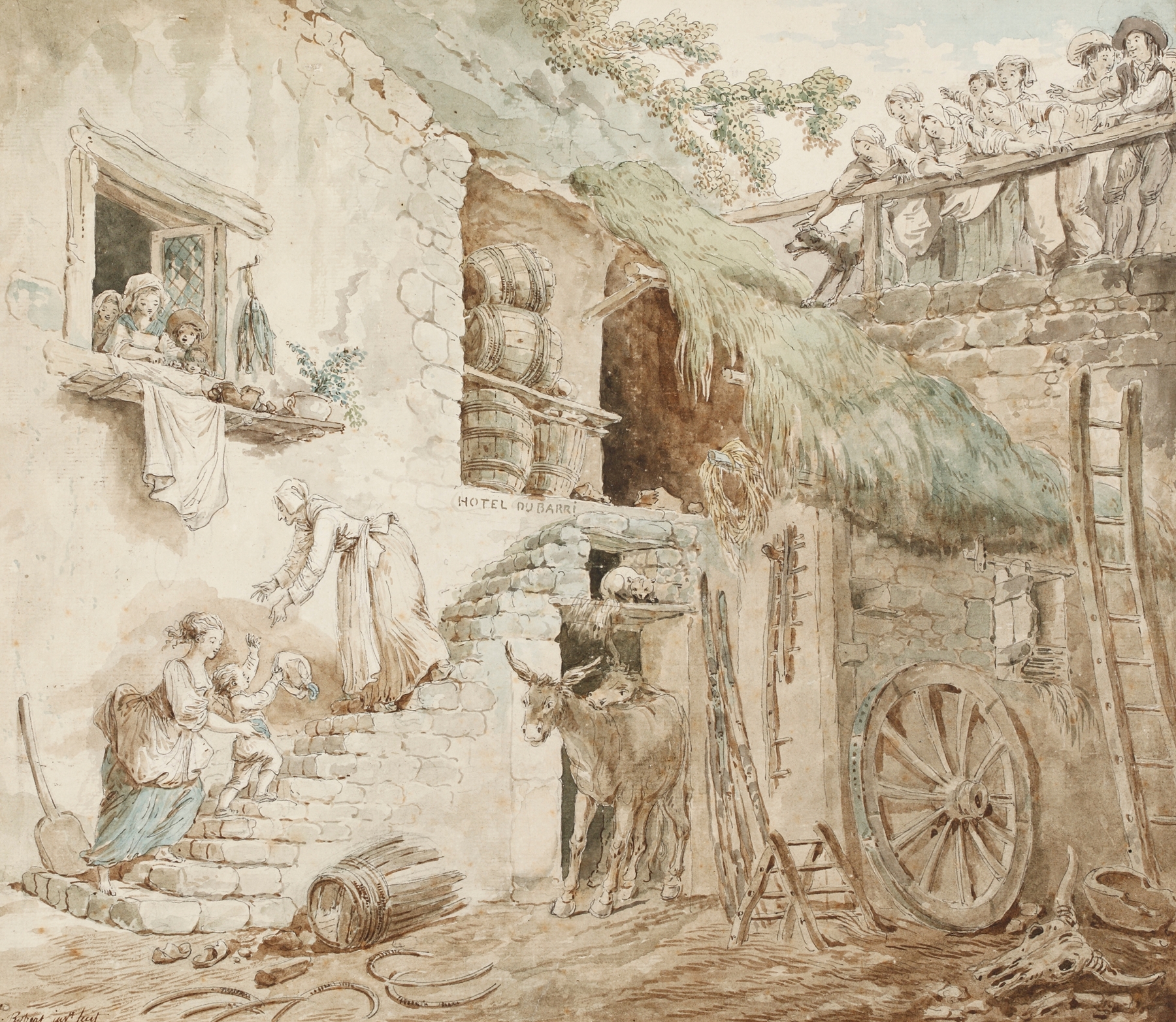 Allégorie de la chute de la famille du Barry, by Hubert Robert, public domain