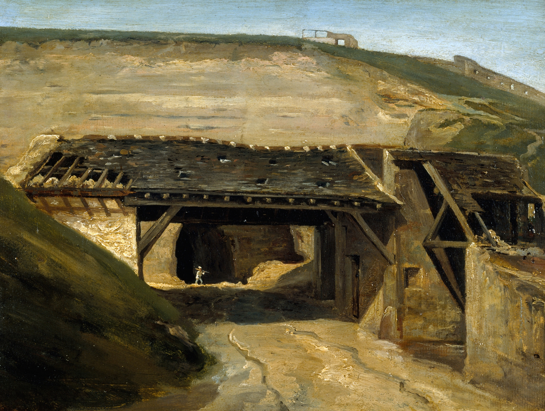 Entrée d’une carrière à Montmartre, by Etienne Bouhot, public domain