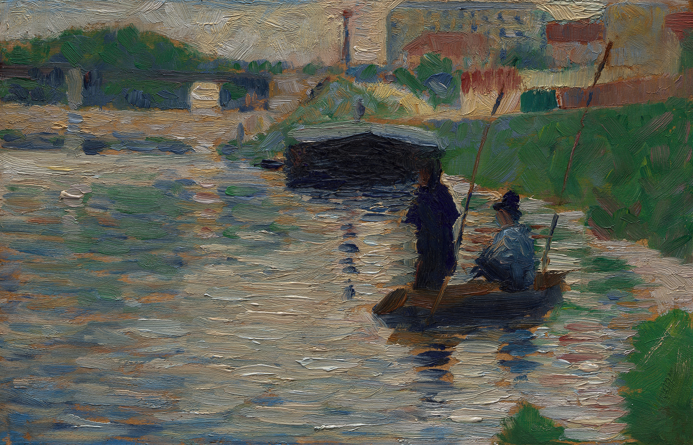 View of the Seine, by Georges Seurat, public domain