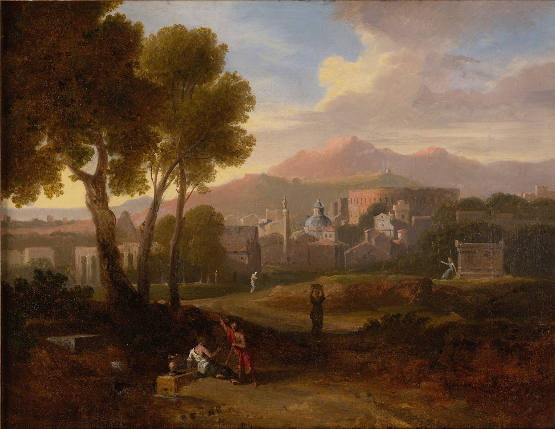 Outside The City Walls, by Jan Frans Van Bloemen, public domain