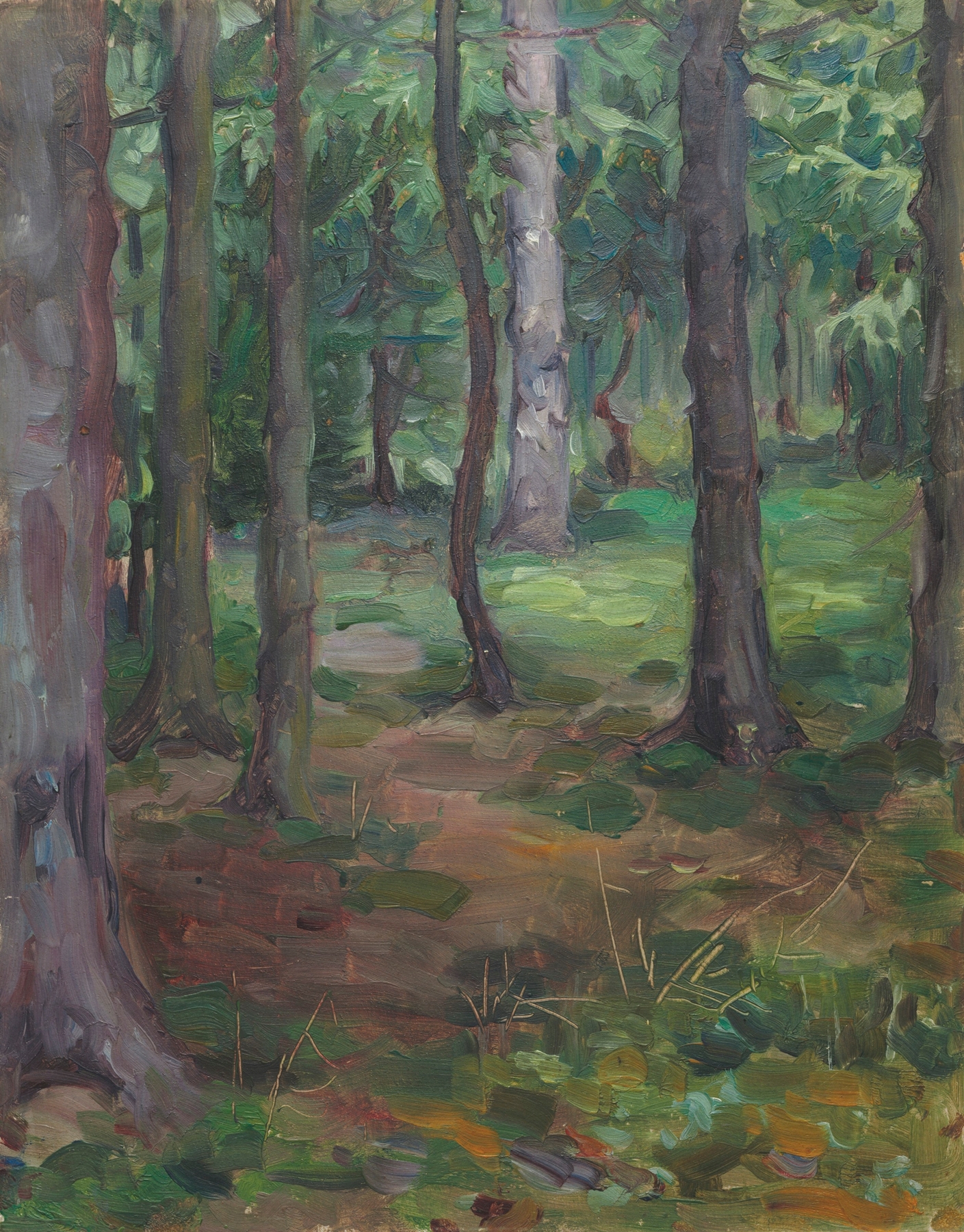 Forest, by Maria Yakunchikova, public domain