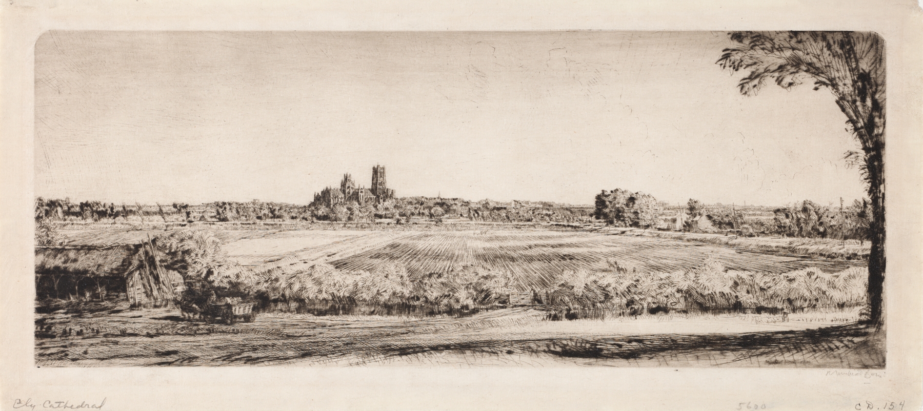 Ely Cathedral, by Muirhead Bone, public domain