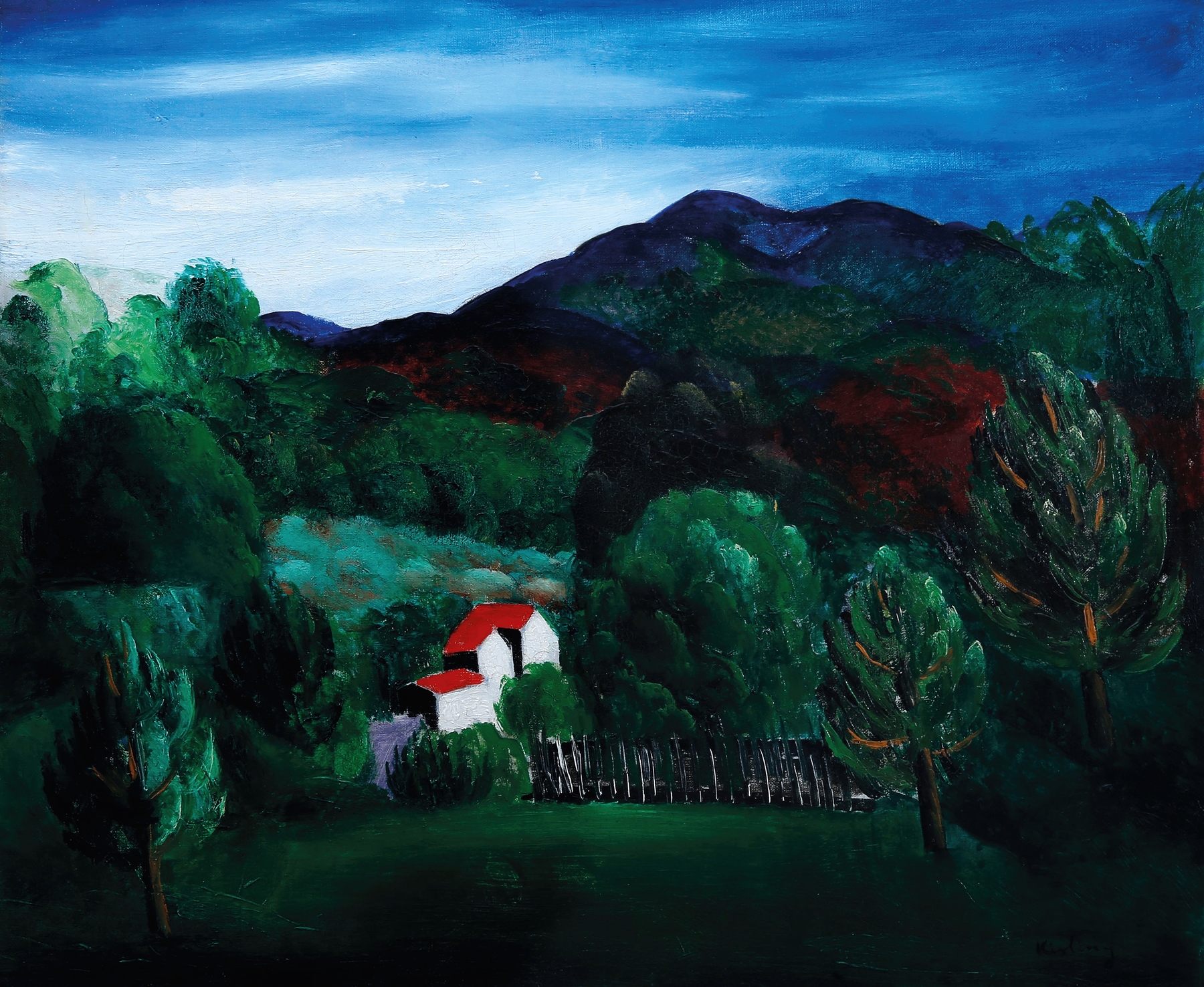 Paysage provençal, by Moïse Kisling, public domain