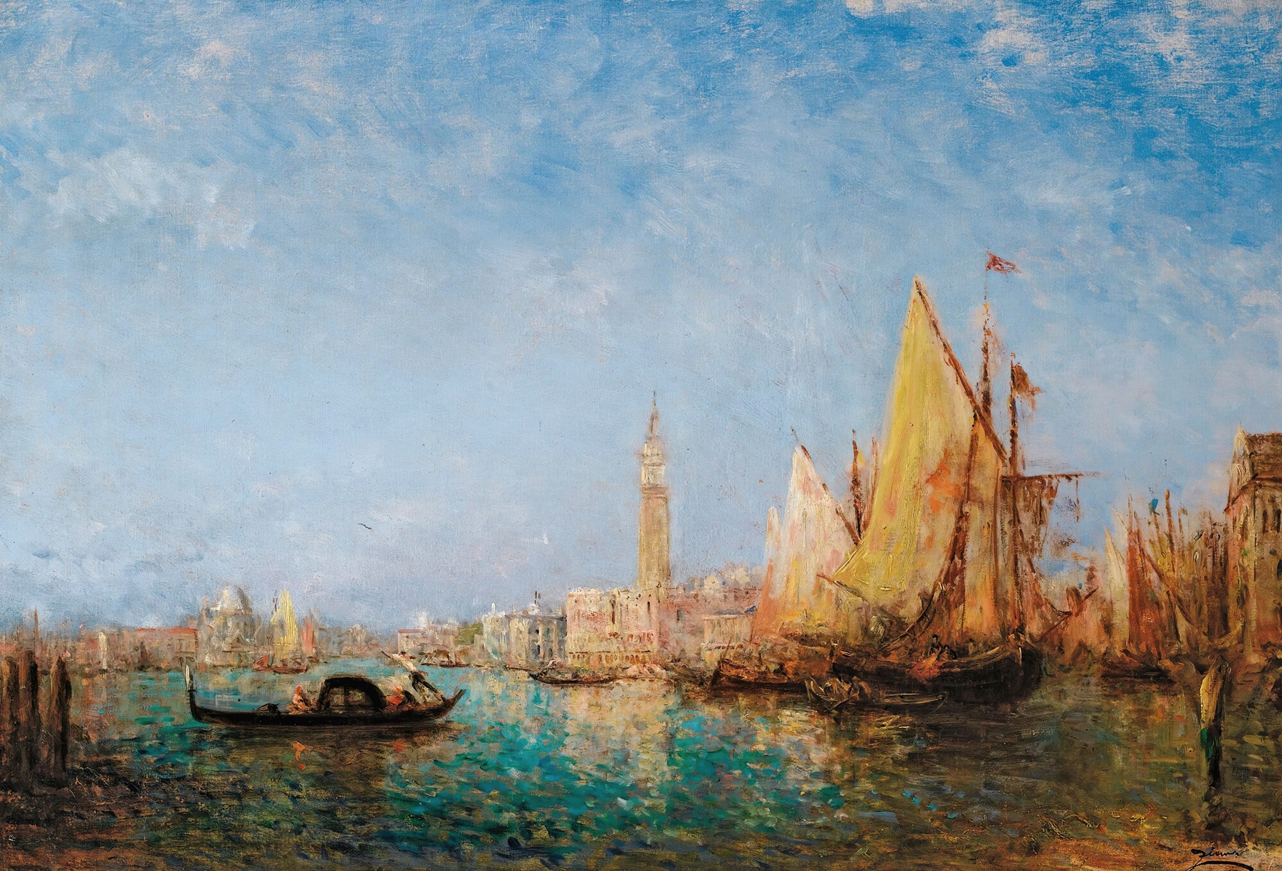 Le Palais Du Doge, Venise, by Félix Ziem, public domain