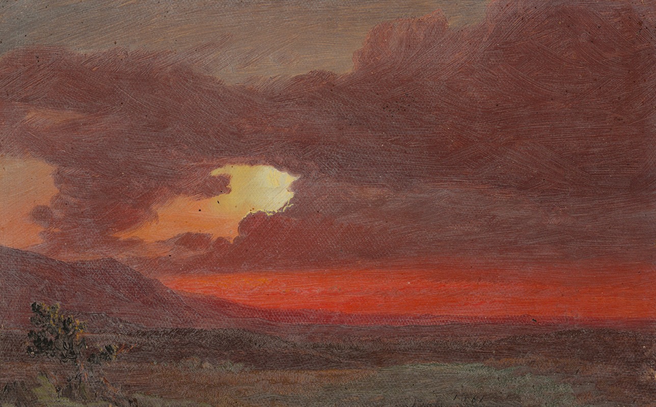 Sunset, Hudson, New York by Frederic Edwin Church