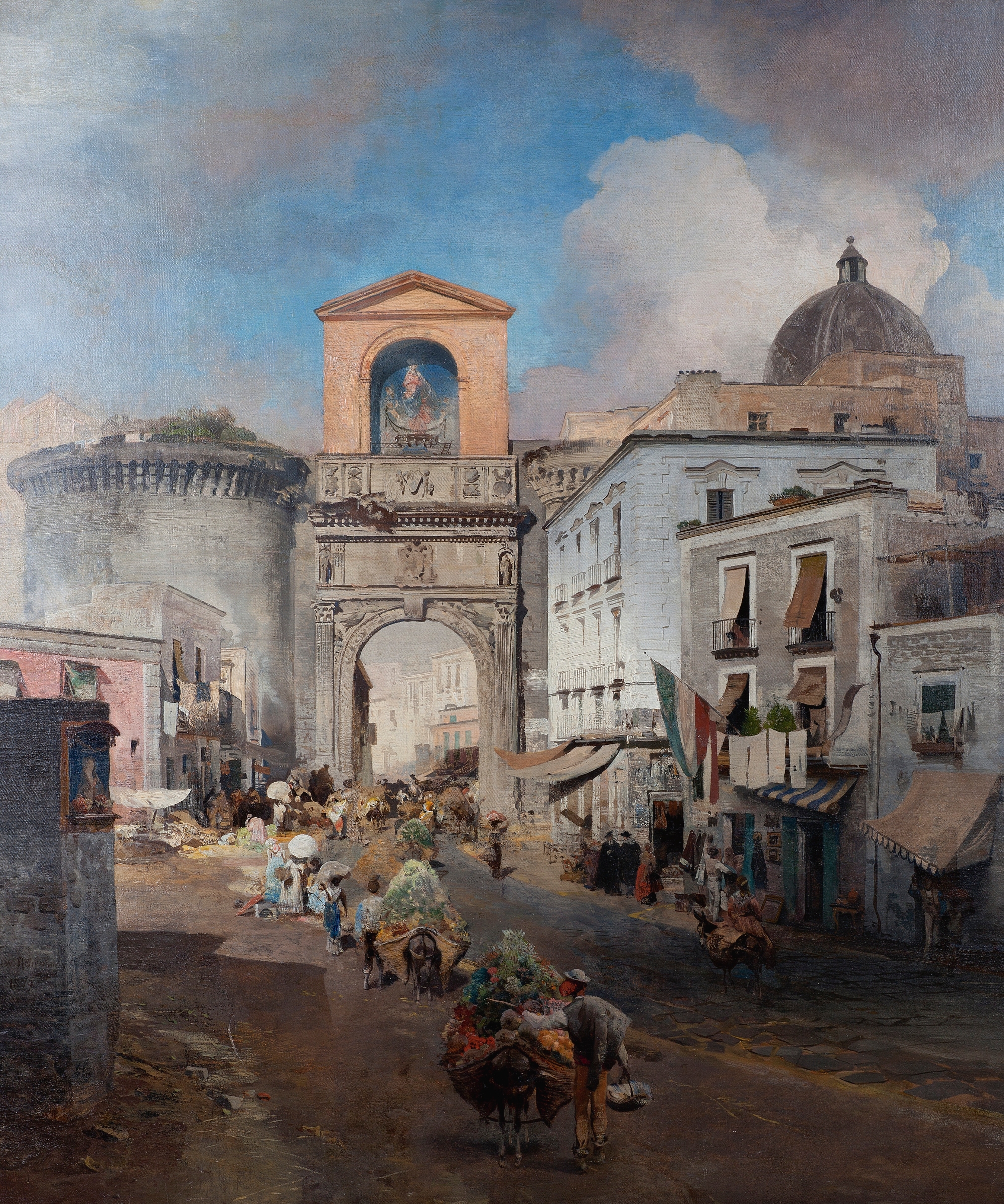 Going To Market, by Oswald Achenbach, public domain