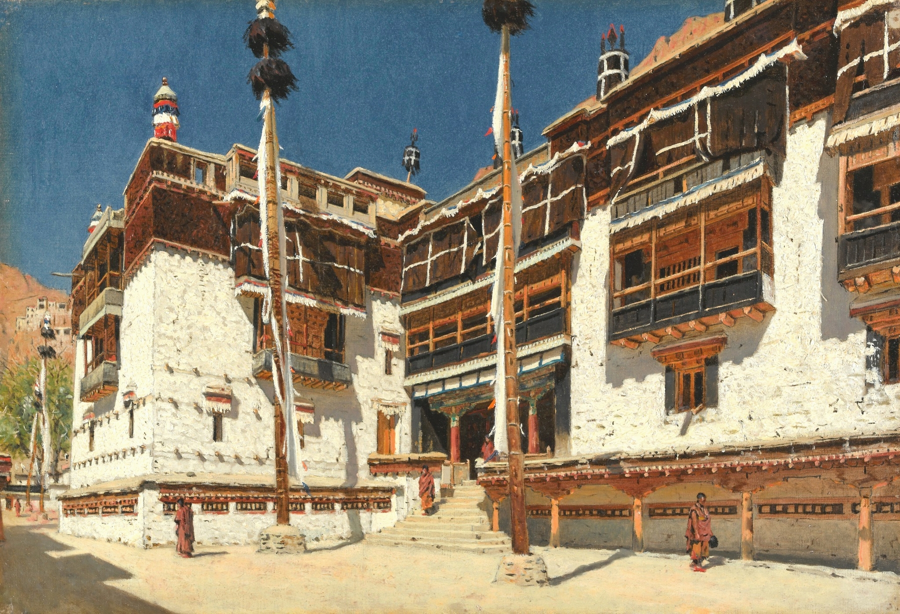 Hemis Monastery in Ladakh, by Vasily Vereshchagin, public domain