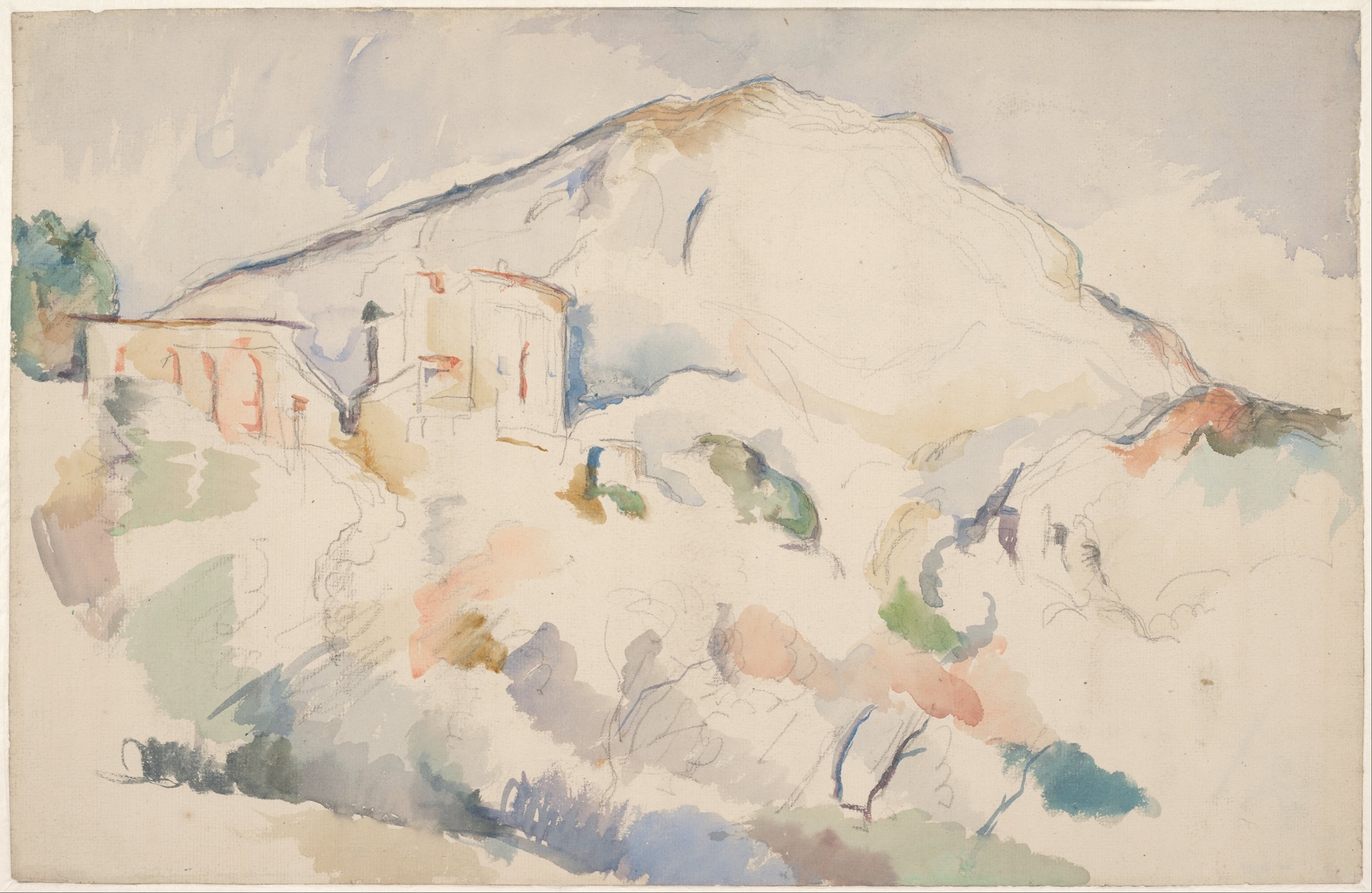 Château Noir and Mont Sainte-Victoire, c. 1890-1895, by Paul Cezanne, public domain