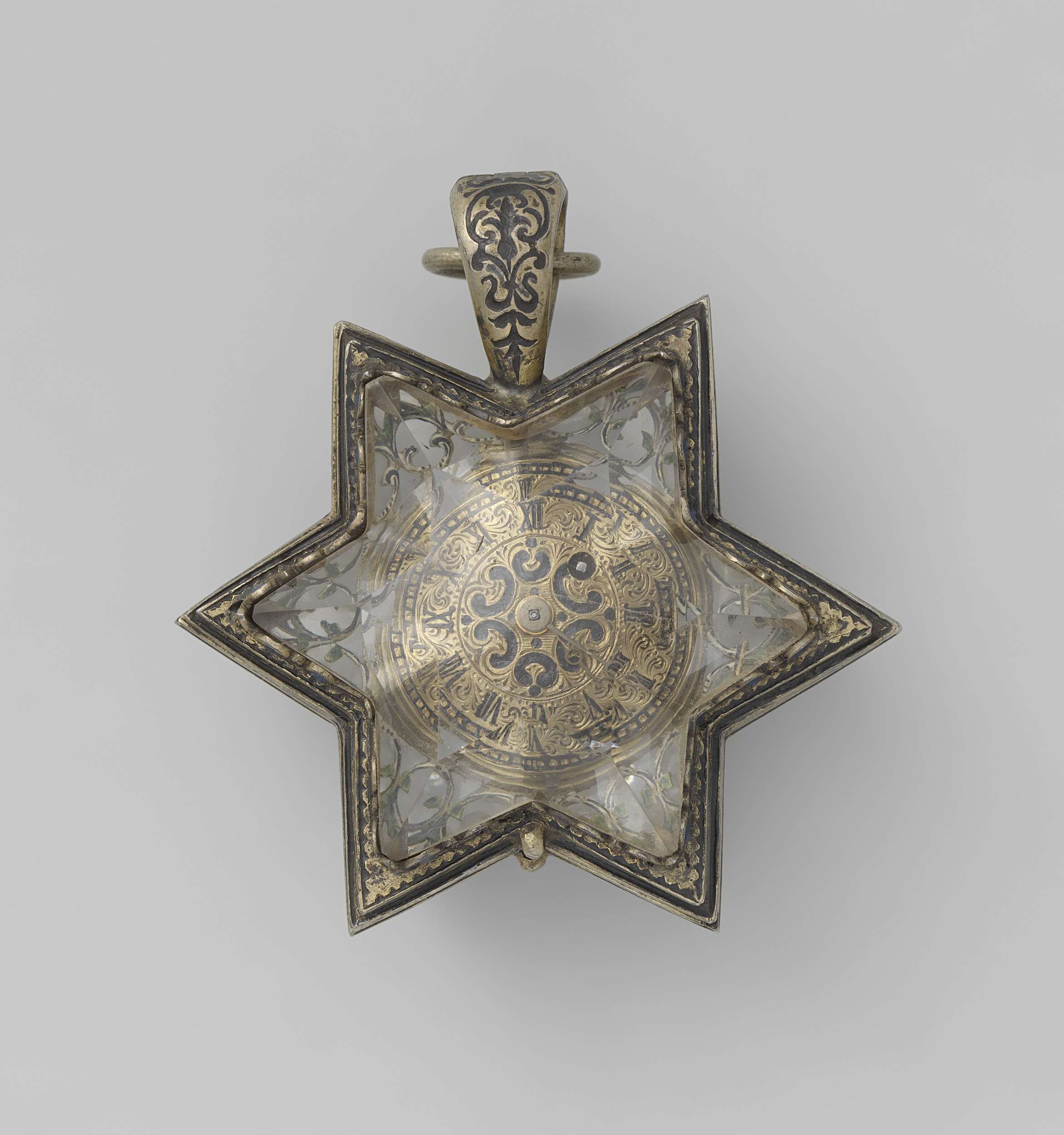 Star-shaped watch made of metal by an unknown artist
