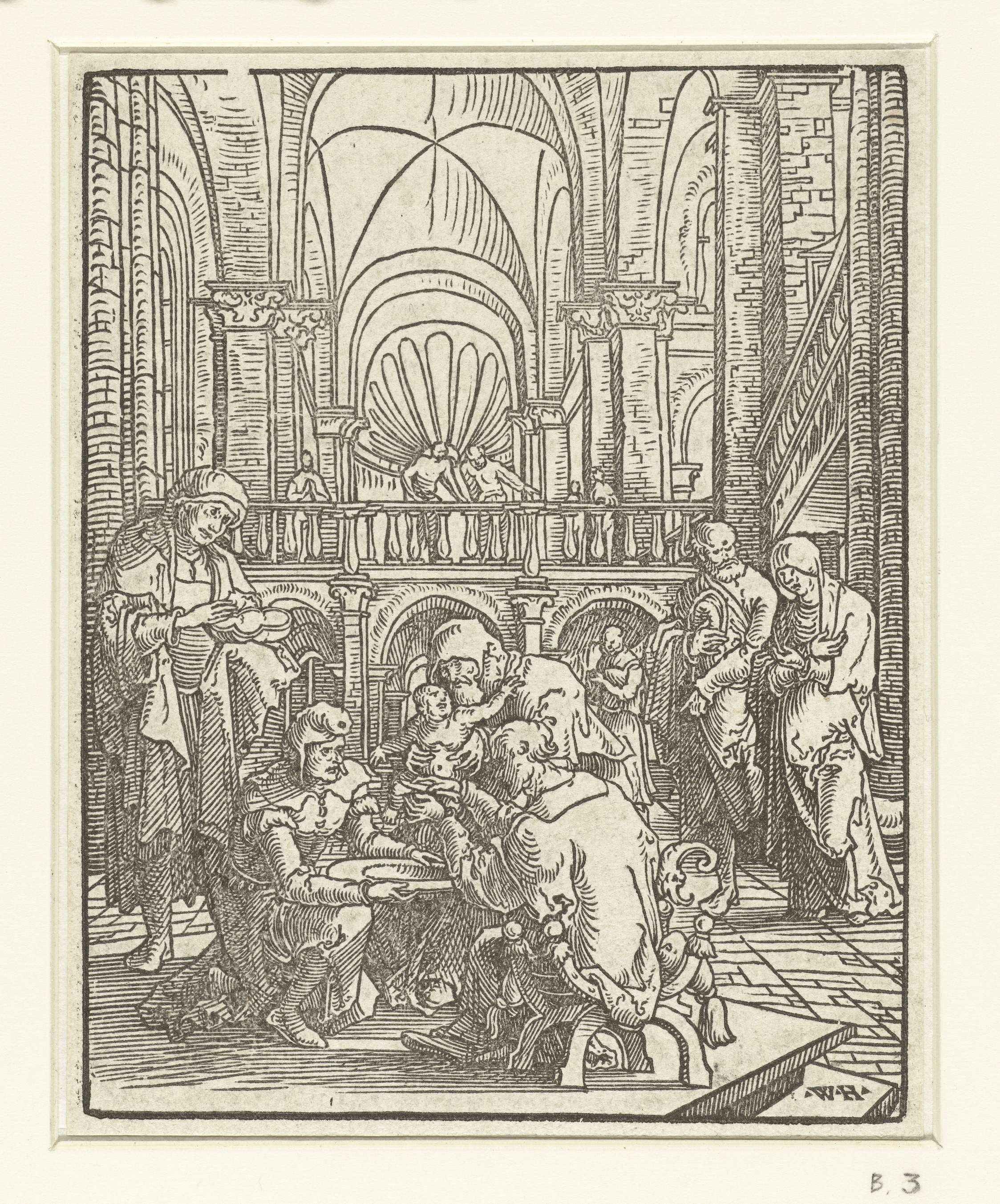 Young Christ with vulnerable expression, paper artwork by Wolfgang Huber