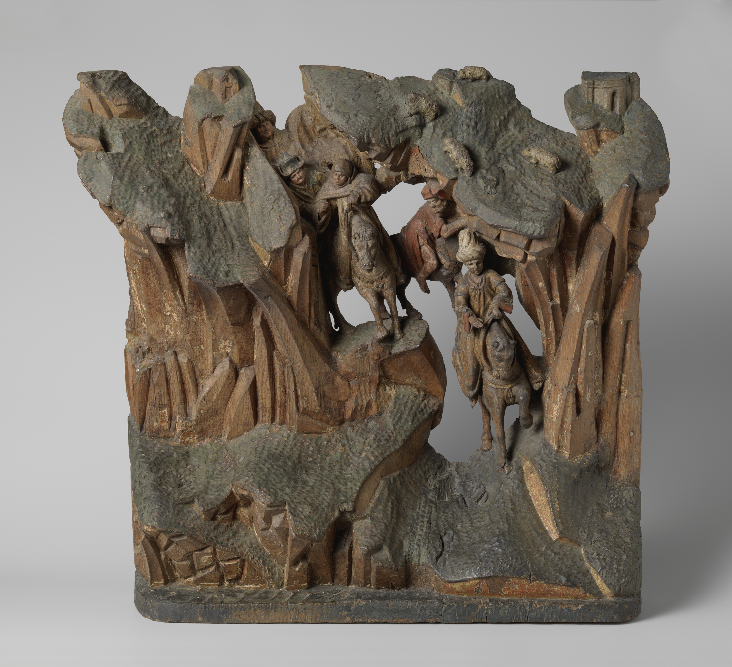 Landscape with the Retinue of the Three Magi, oak, unknown artist