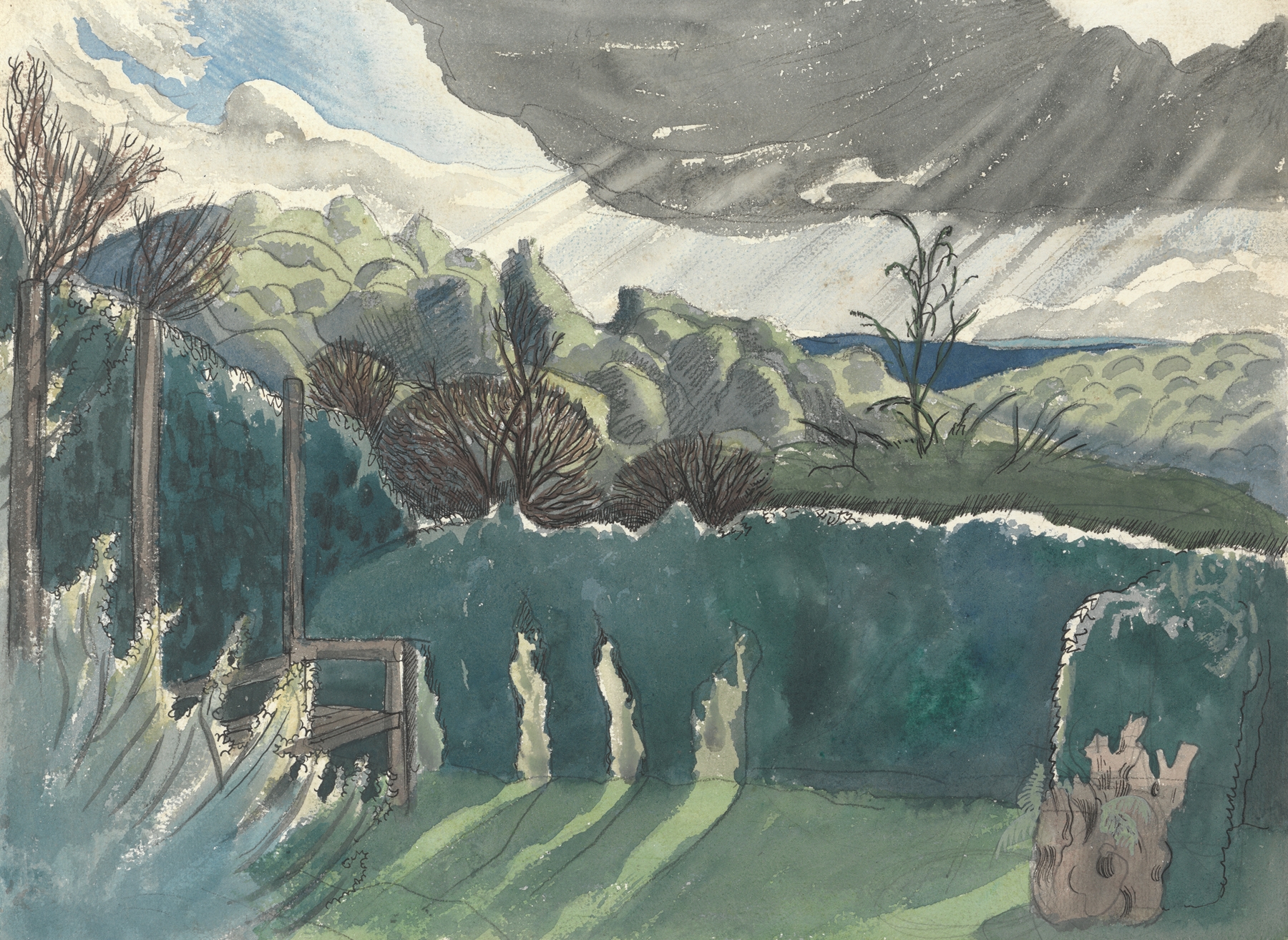 Landscape, by Paul Nash, public domain