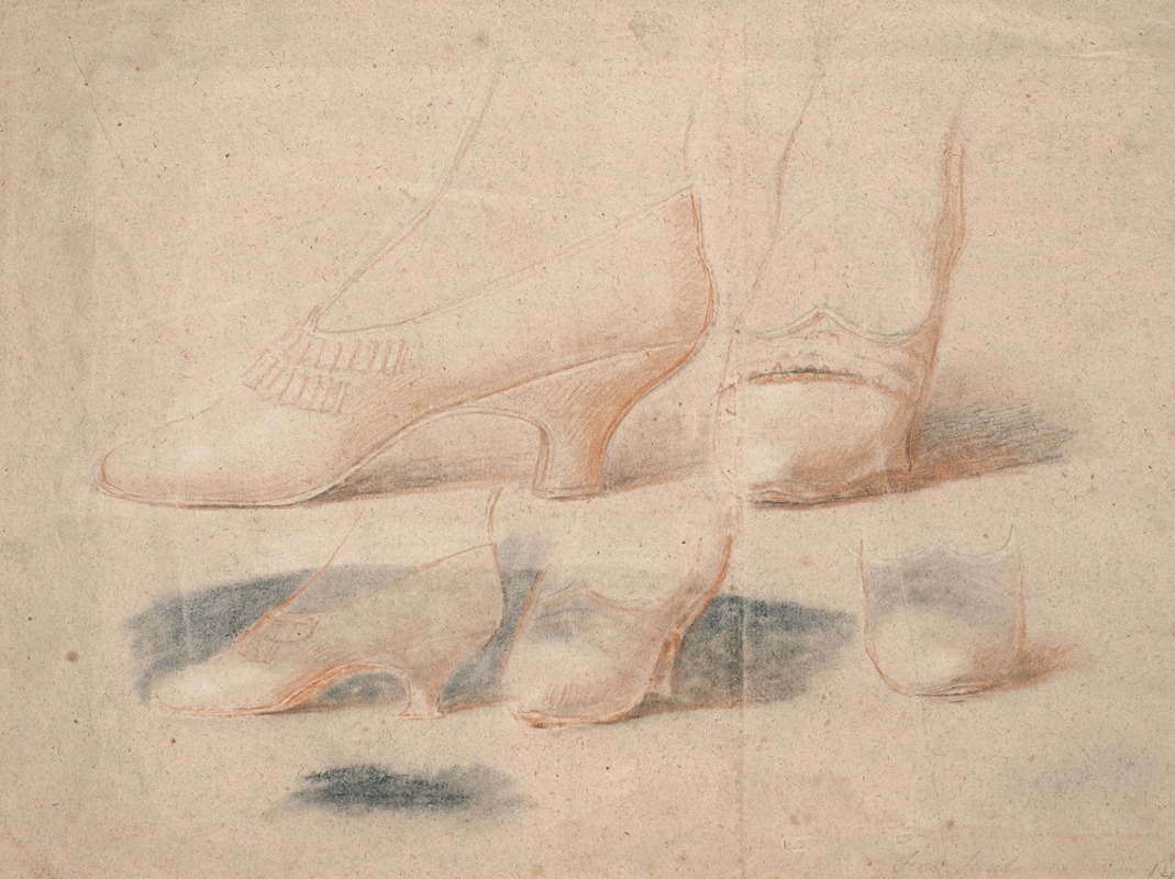 A detailed study of a woman's shoe by Jens Juel.