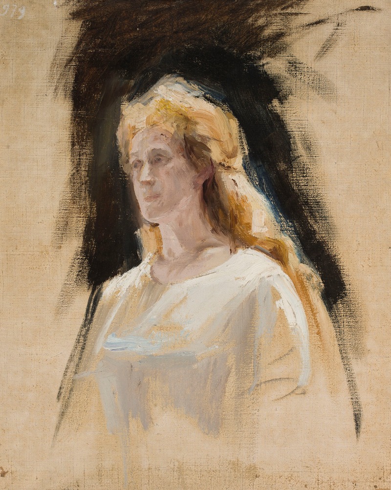 A sketch of actress Adelajda Bolska by Jan Ciągliński.