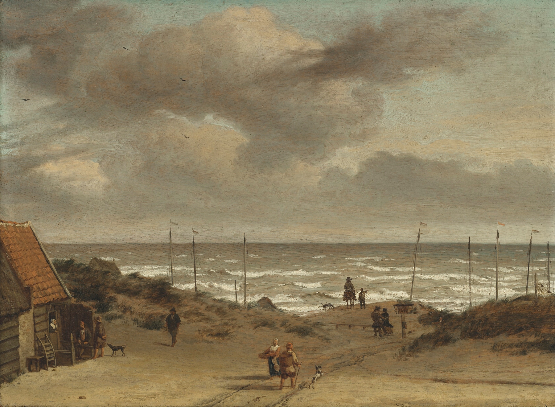 View from the Dunes out to Sea, by Adriaen van de Velde, public domain
