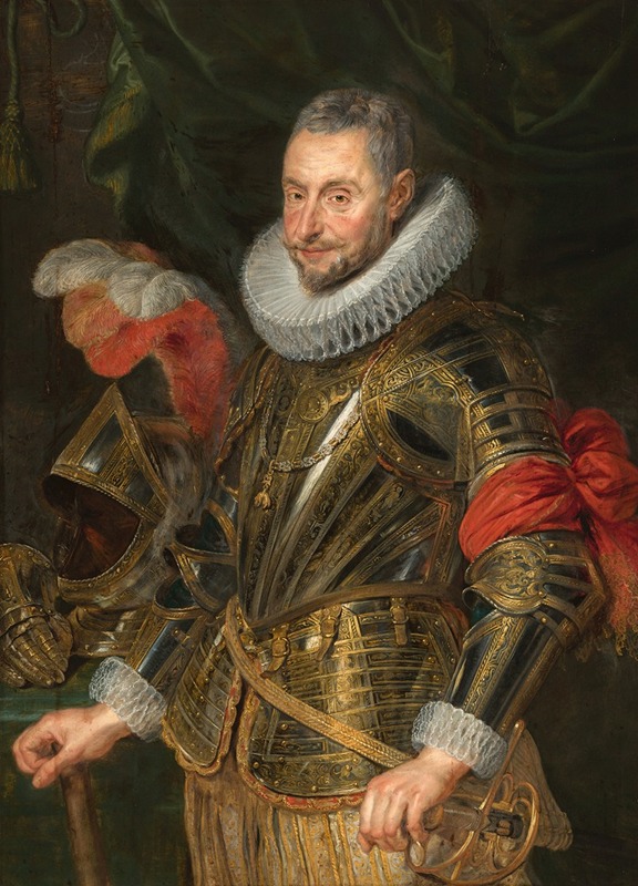 A striking portrait of Marchese Ambrogio Spinola by Peter Paul Rubens.
