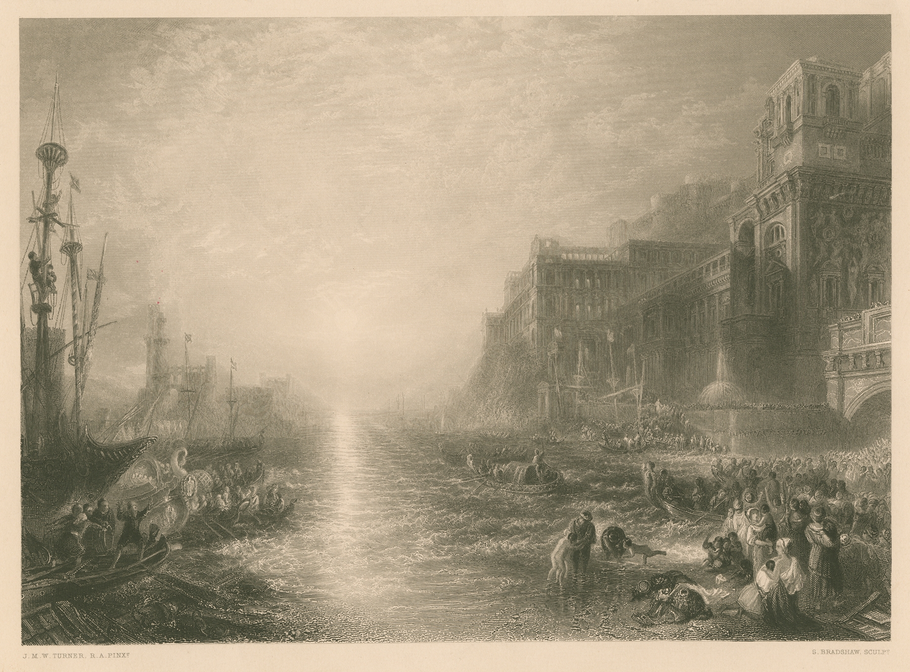 Regulus leaving Carthage, by Joseph Mallord William Turner, public domain