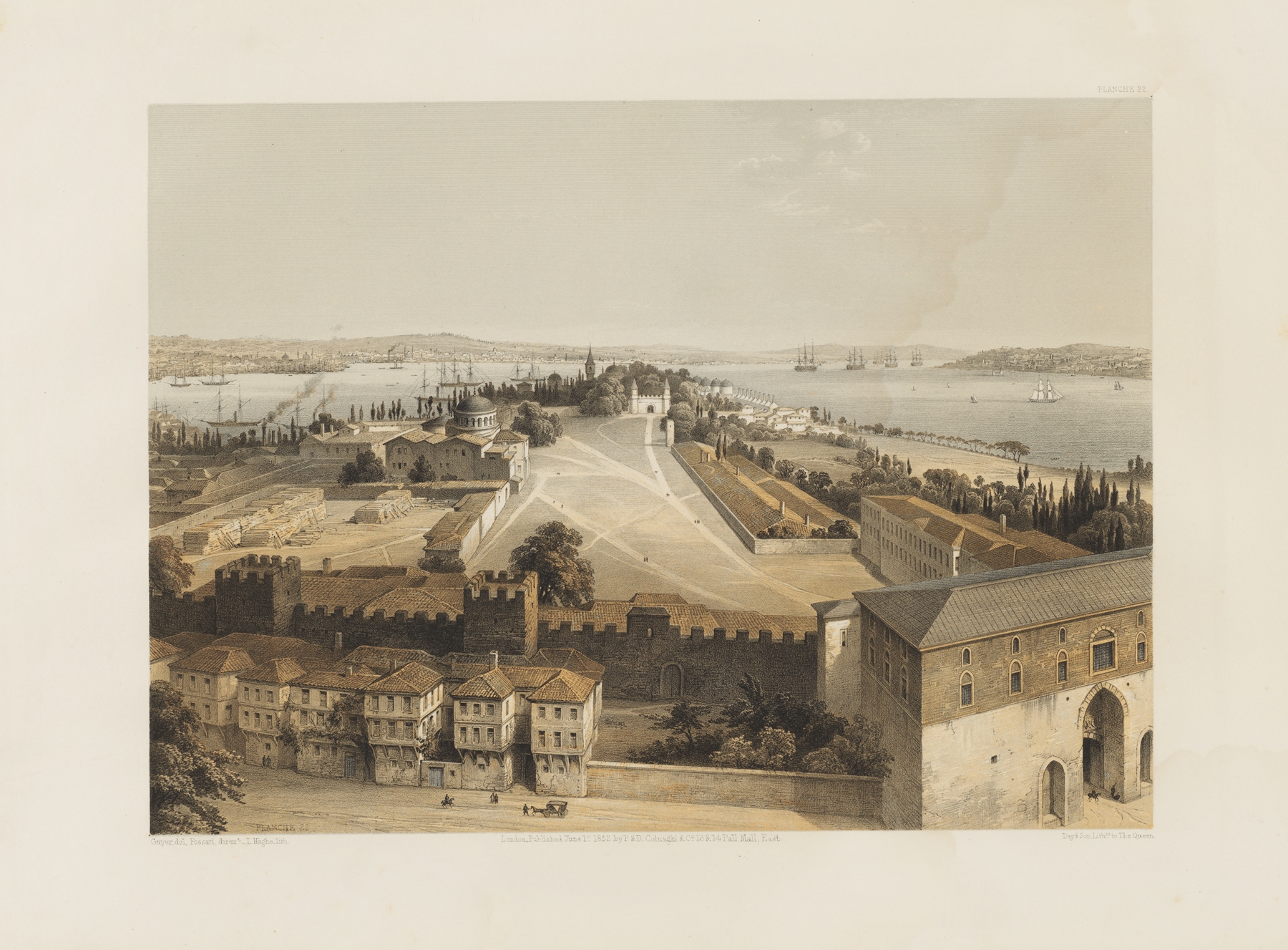 Aya Sofia, Constantinople; as recently restored by order of H. M. the sultan Abdul-Medjid Pl.22, by Gaspare Fossati, public domain