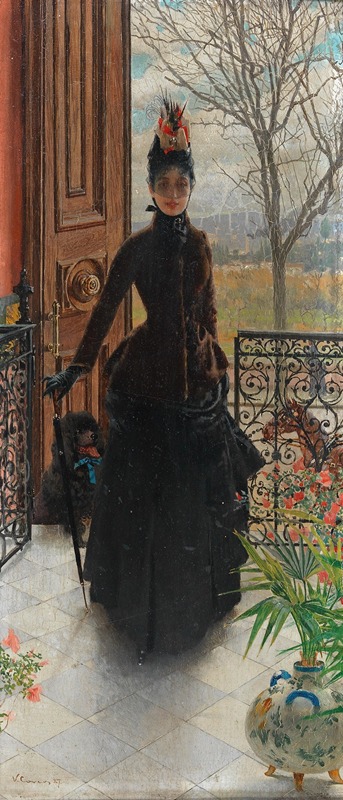 A portrait of an elegant lady by Vittorio Matteo Corcos.